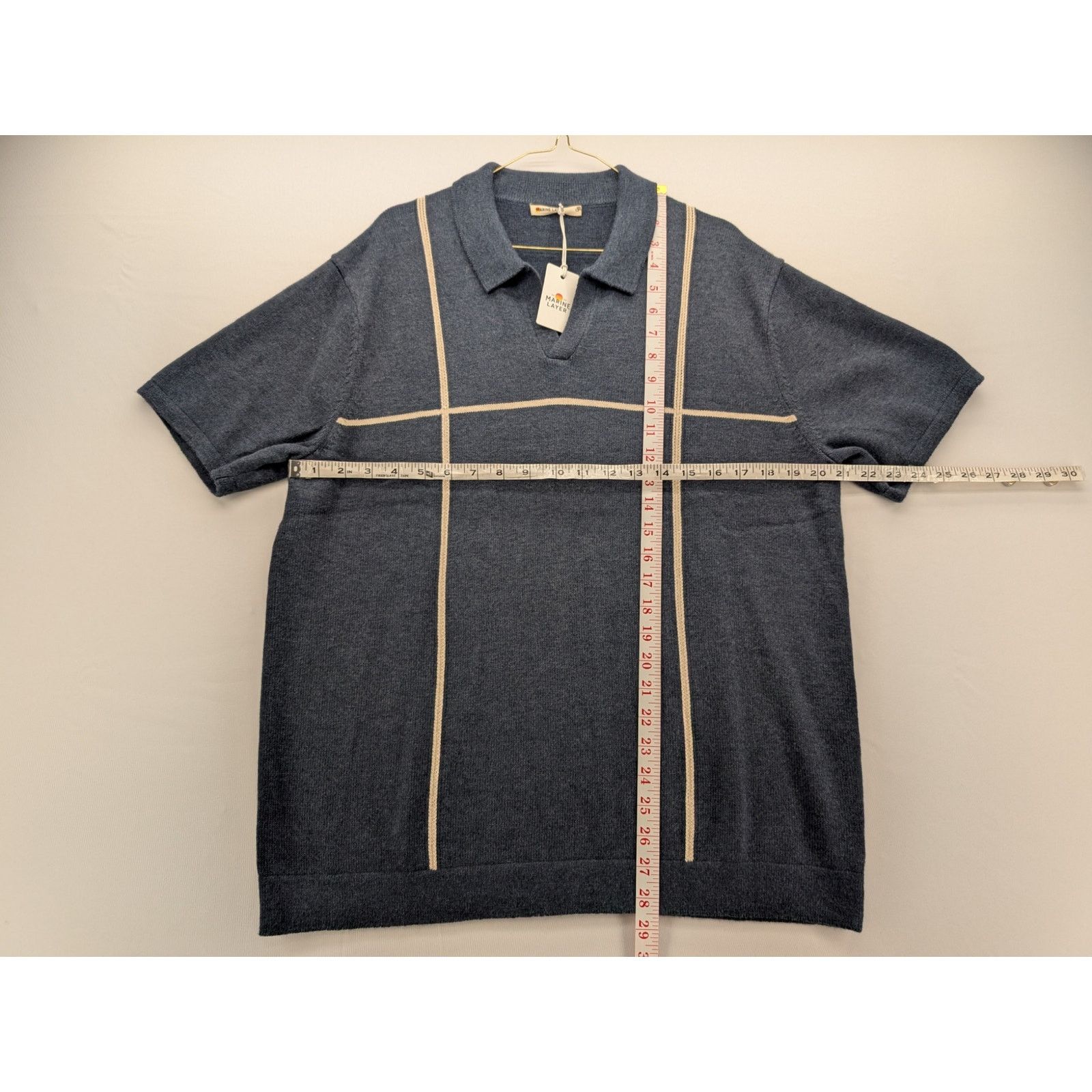 Marine Layer NWT Marine Layer Men's Cliff Sweater Polo in Dark Indigo Size US L / EU 52-54 / 3 - 7 Thumbnail
