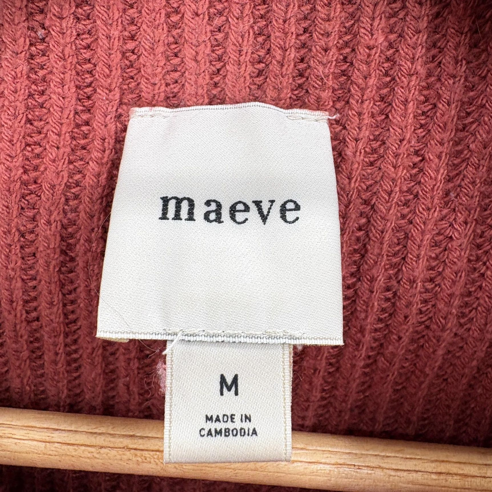 Vintage VINTAGE Anthropologie Maeve The Katey Mock Neck Bell Sleeve Sweater Womens Medium Rust Size M / US 6-8 / IT 42-44 - 4 Thumbnail