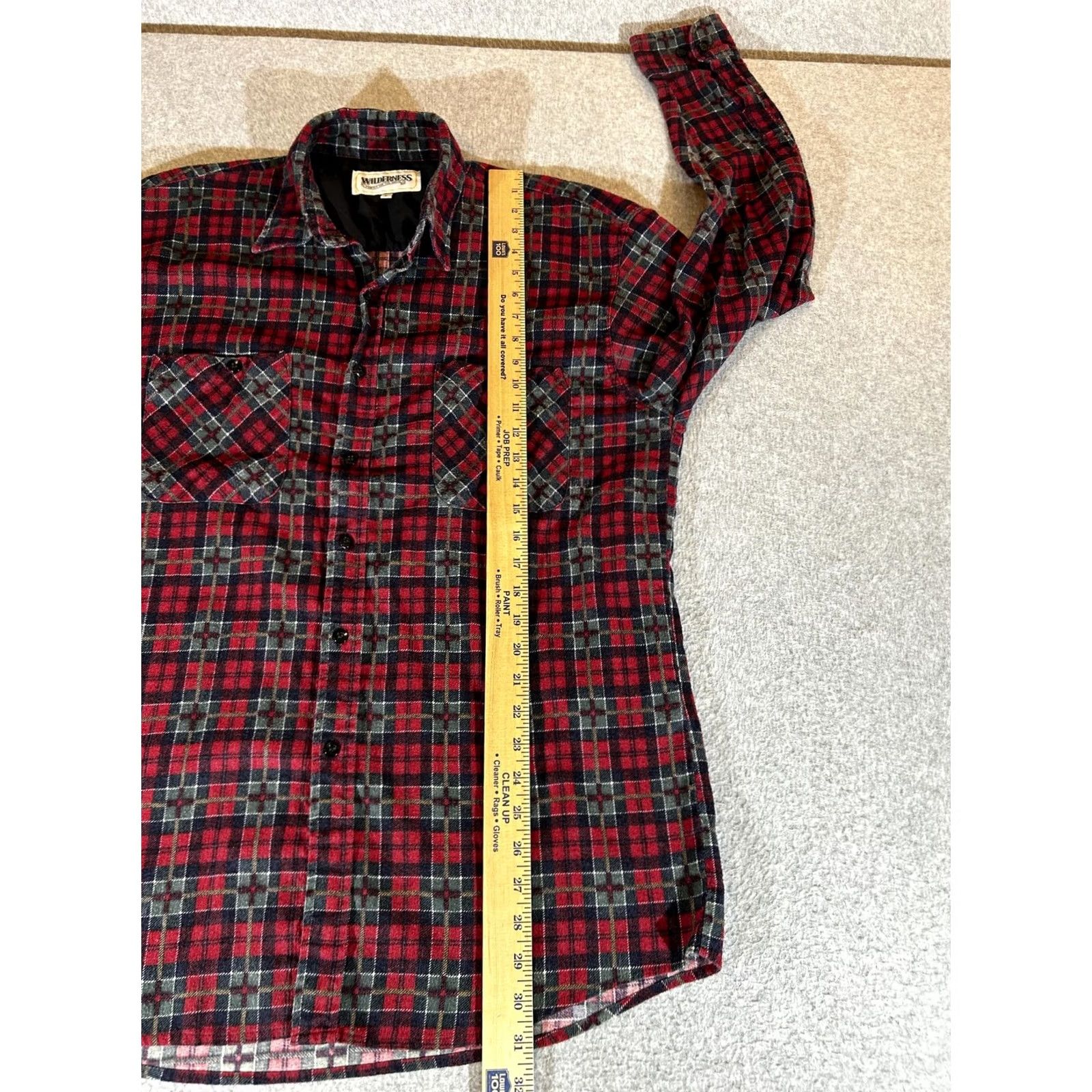Vintage Vintage Wilderness Flannel Shirt Mens Large Plaid Button Long Sleeve Workwear Outdoor 90s Red Cotton Polyester Casual Winter Mens L Plaid Shirt Size US L / EU 52-54 / 3 - 5 Thumbnail