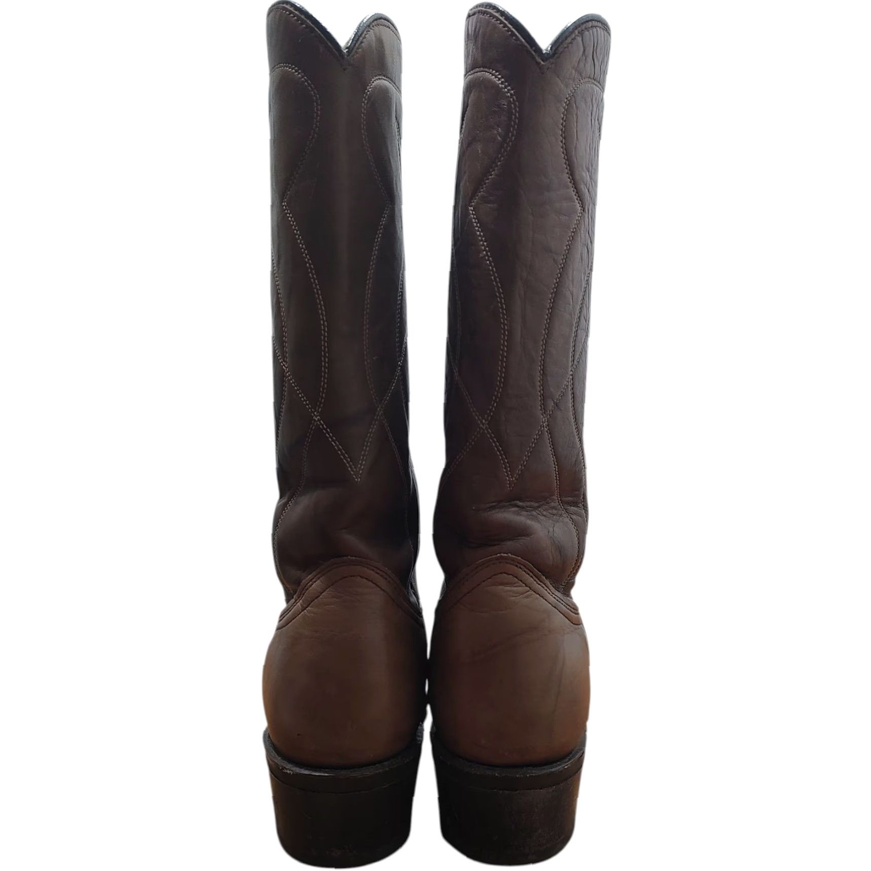 Vintage VINTAGE Texas Boots Western Cowboy 8 D Brown Marbled Leather Texas 8011 Mens Cow boy Boot United States 1992 Size US 8 / EU 41 - 7 Thumbnail