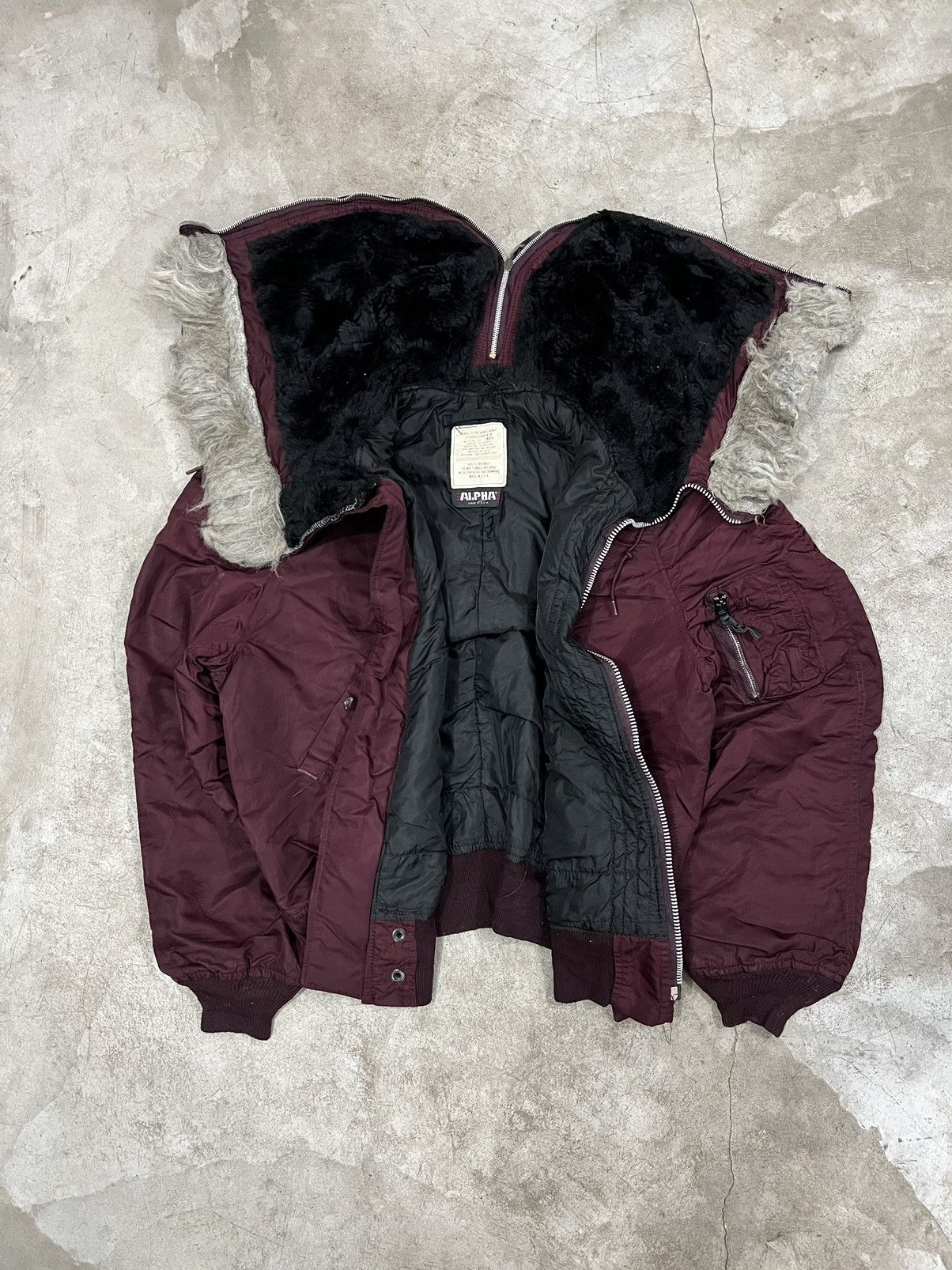 Alpha Industries × Vintage Vintage AlphaIndustries N-2B Fur AvantGarde BomberJacket Size US L / EU 52-54 / 3 - 4 Thumbnail