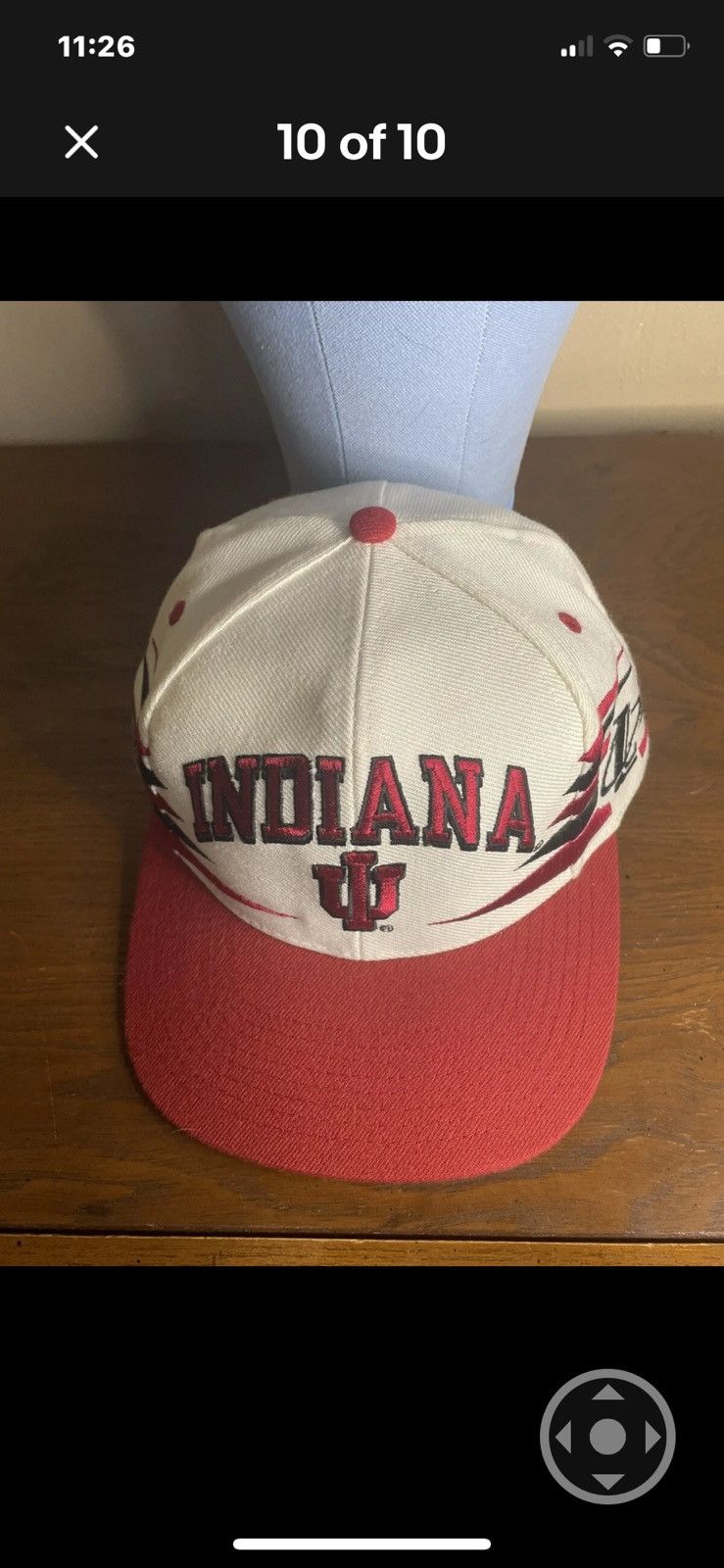 Logo Athletic Vintage 90’s Diamond Cut Hat Logo Athletic Indiana Hoosiers Size ONE SIZE - 9 Thumbnail