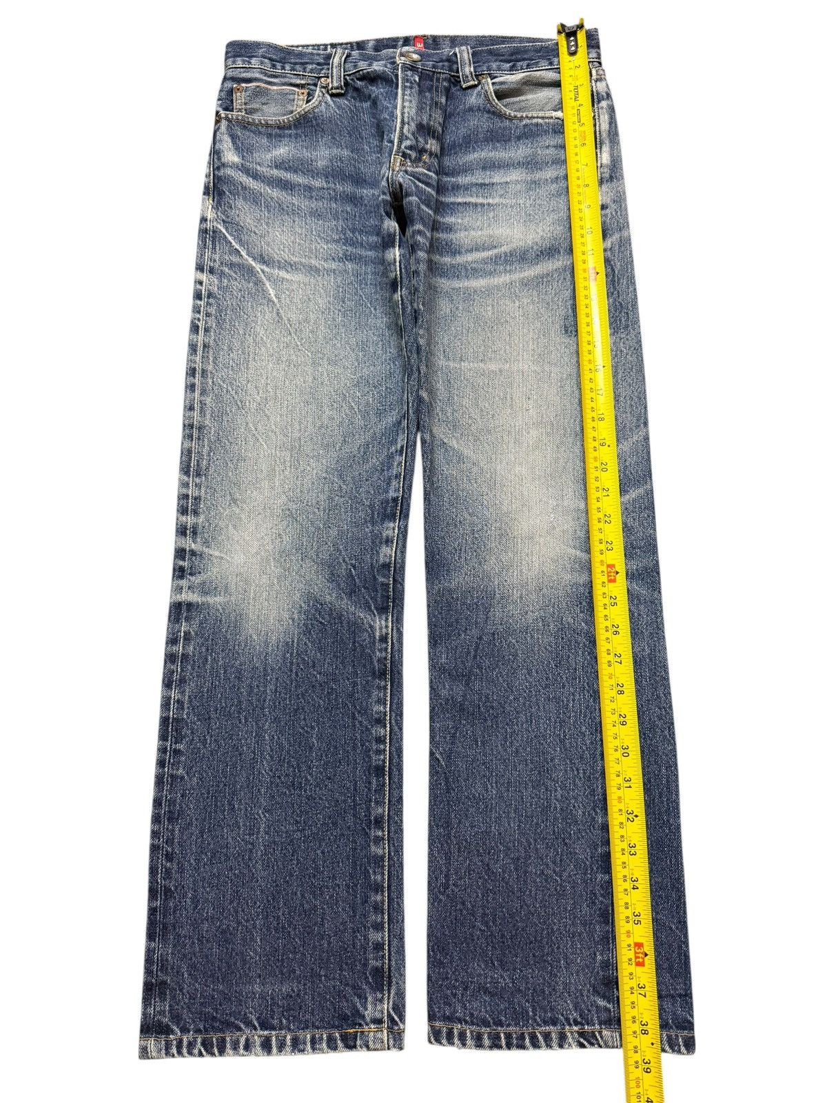 Uniqlo Vintage Y2K Japan Uniqlo Selvedge Faded Whiskers Loose Fits Size US 32 / EU 48 - 10 Thumbnail