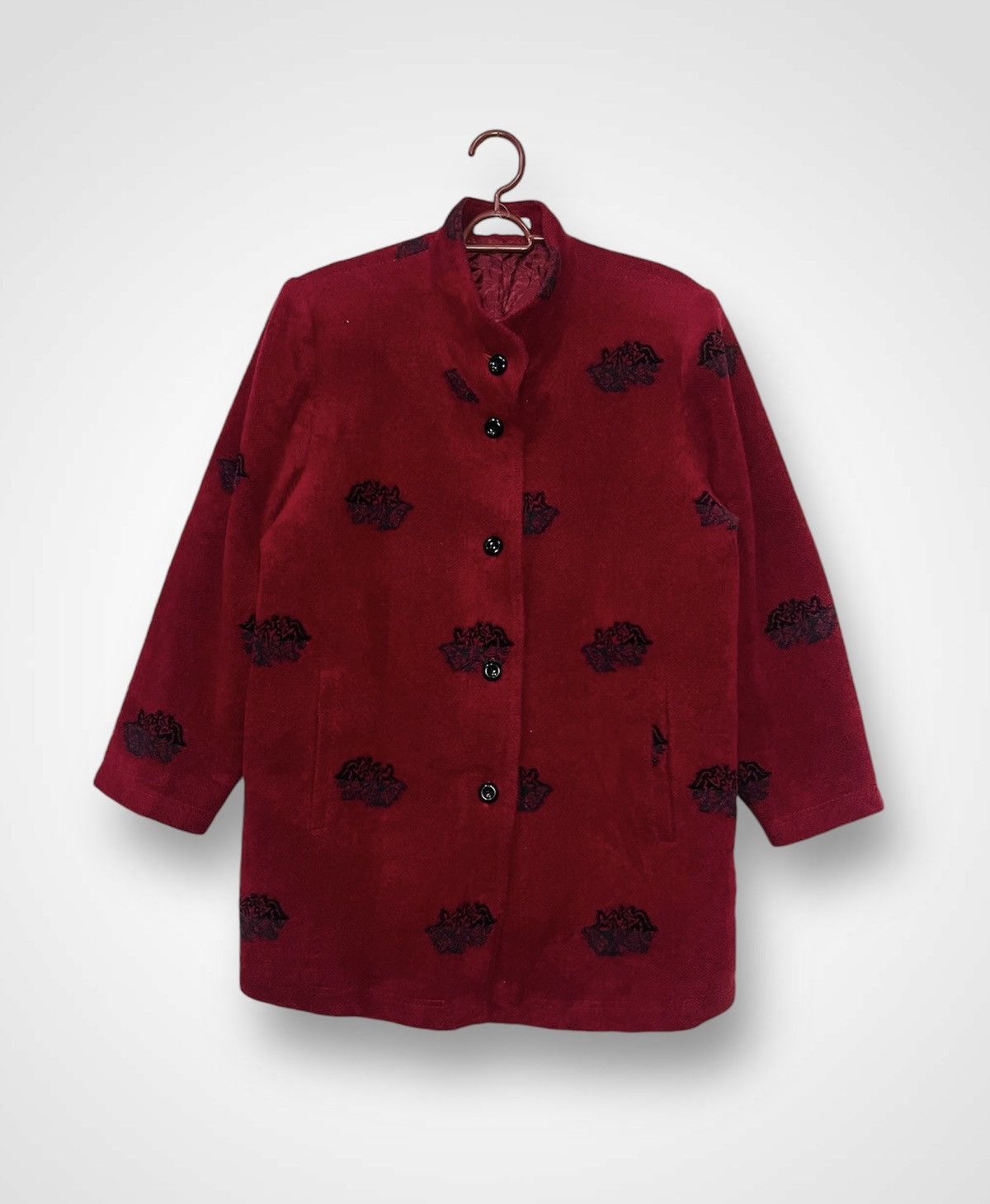 Japanese Brand Madame Clean Heart Button Up Wool Jacket (12) Size L / US 10 / IT 46 - 1 Thumbnail