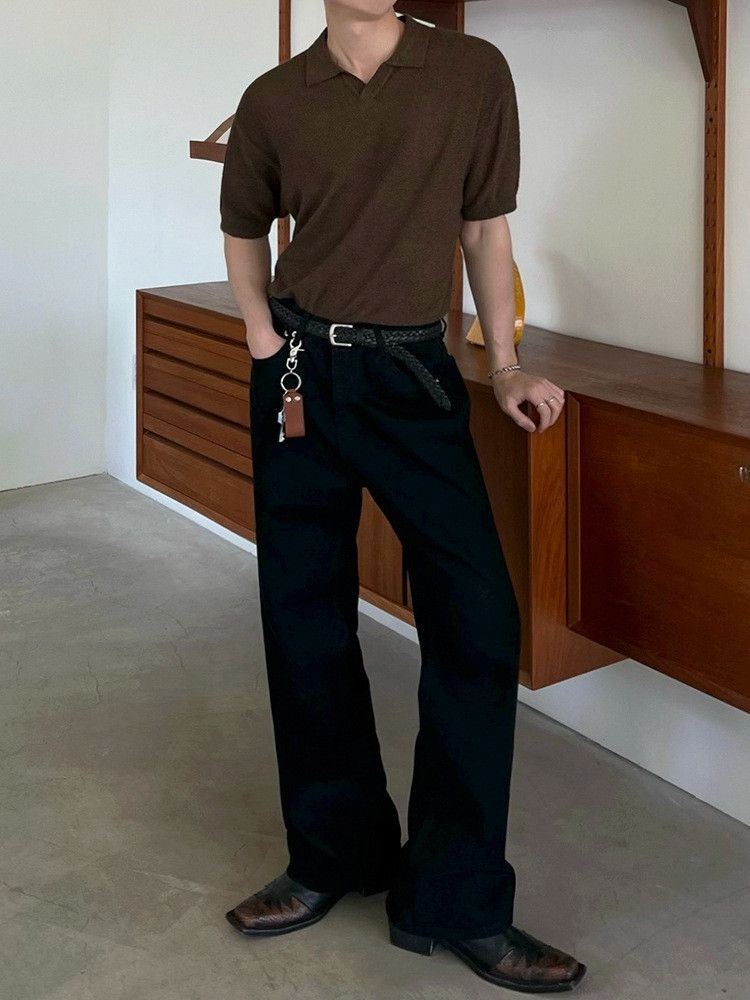 Japanese Brand × Jean Retro loose wide leg slightly flared jeans Size US 32 / EU 48 - 1 Thumbnail