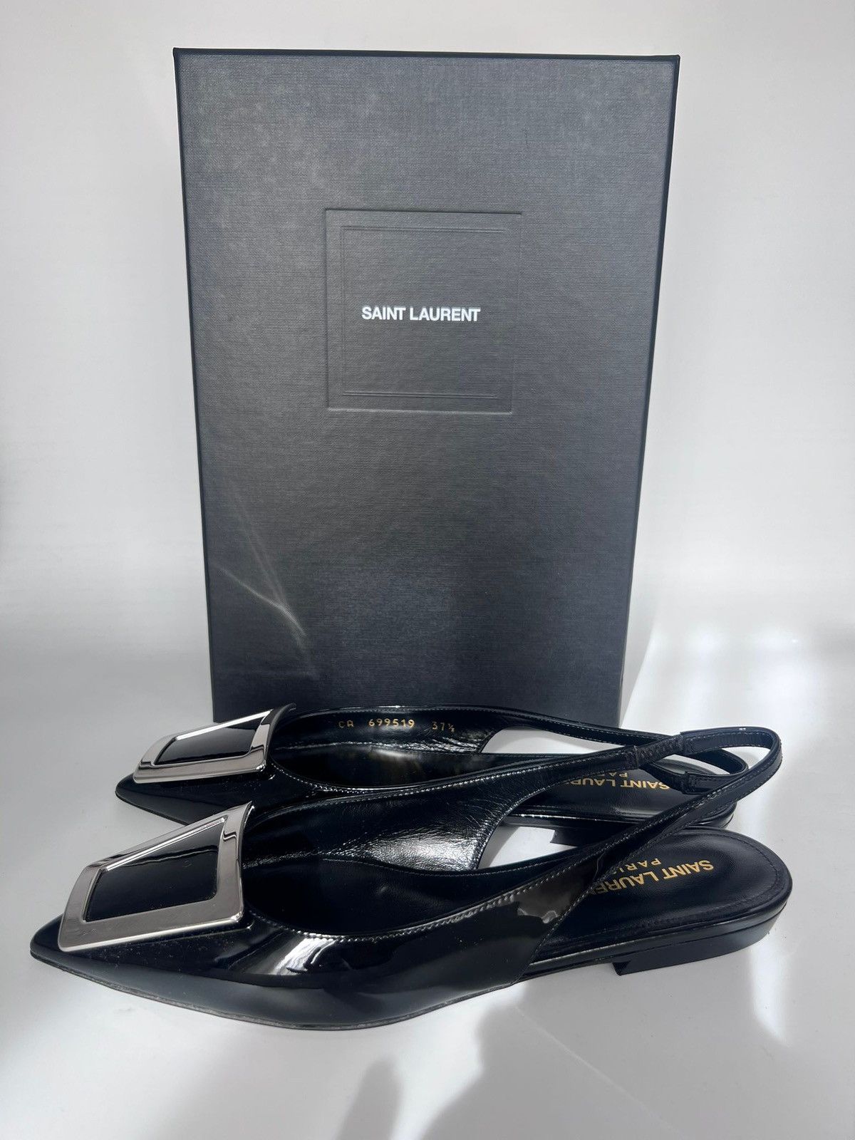 Saint Laurent Paris New Saint Laurent Maxine wmn flat sandal IT37.5/US7.5/UK4.5 Size US 7.5 / IT 37.5 - 3 Thumbnail