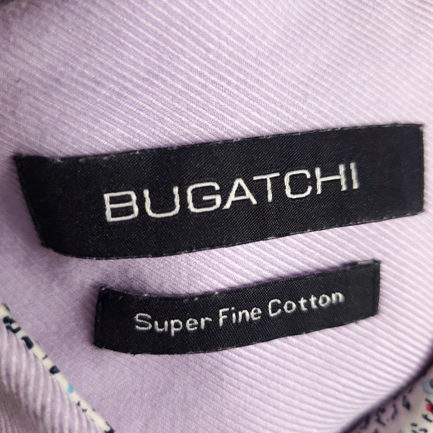 BUGATCHI Bugatchi Uomo Shirt Mens Size 16.5 Purple Dress Button Up Long Sleeve Size 42R - 7 Thumbnail