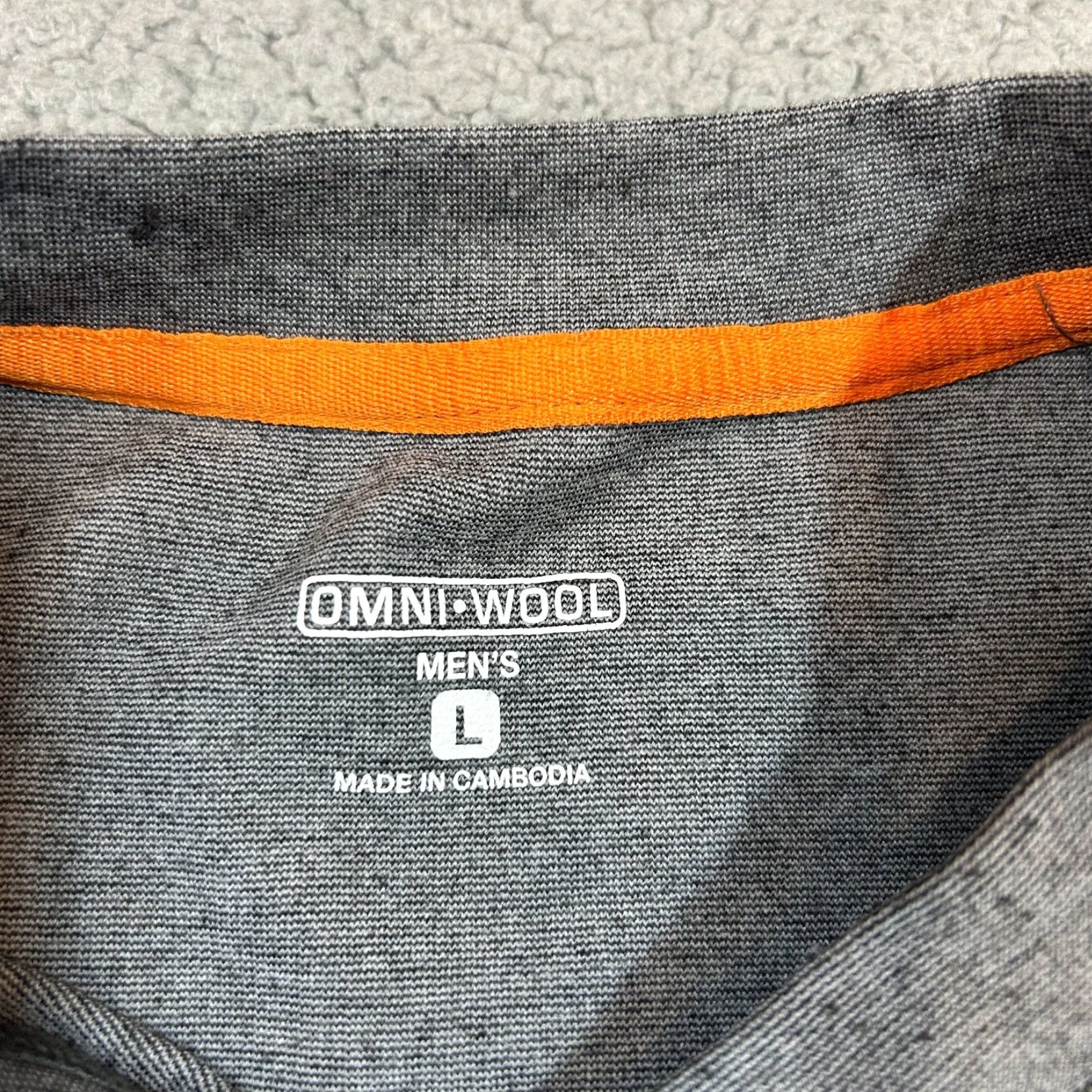 Vintage Omni-Wool T-Shirt Men's Large Gray Long Sleeve Merino Blend Stretch Size US L / EU 52-54 / 3 - 3 Thumbnail