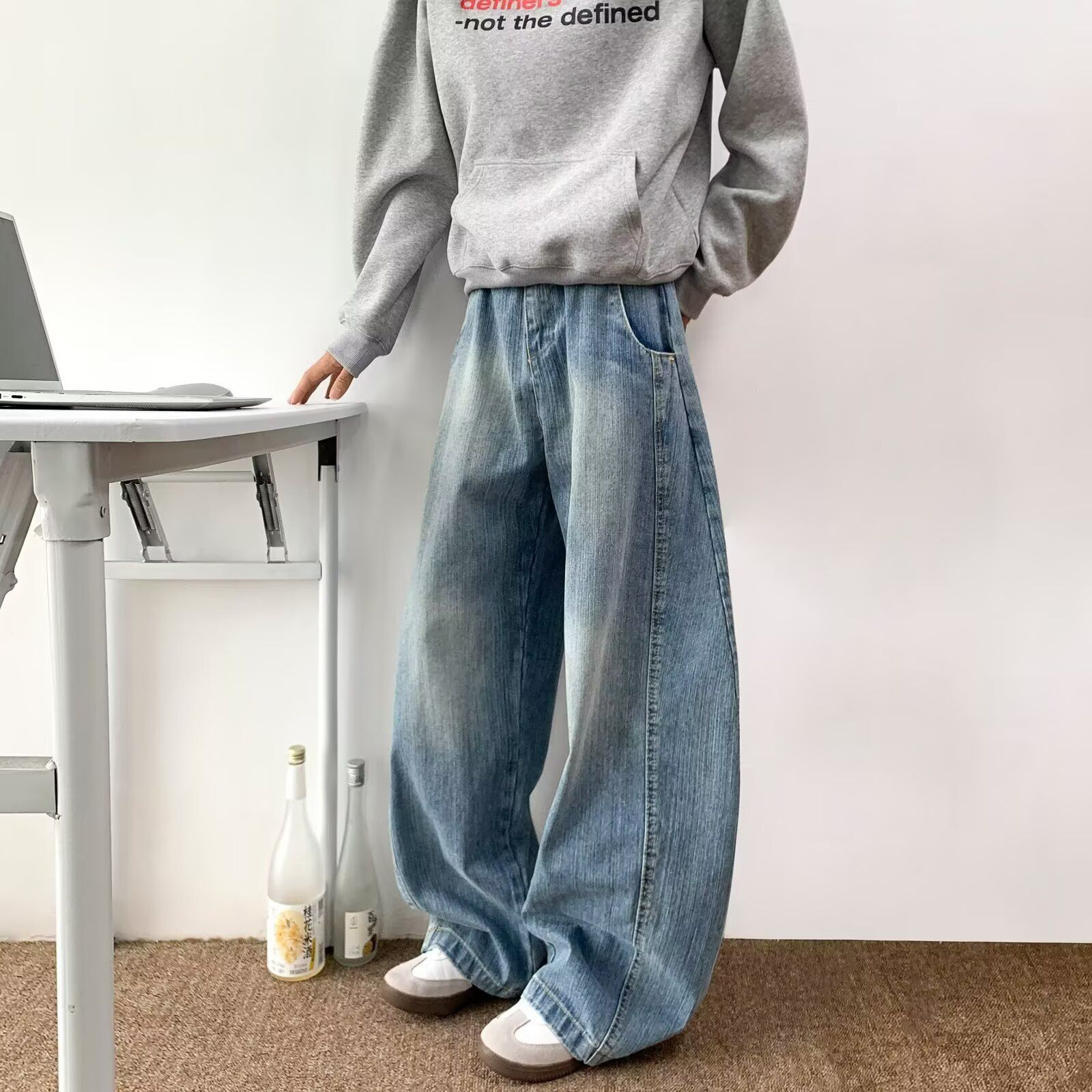 Japanese Brand × Jean Retro loose wide leg casual jeans Size US 32 / EU 48 - 2 Thumbnail