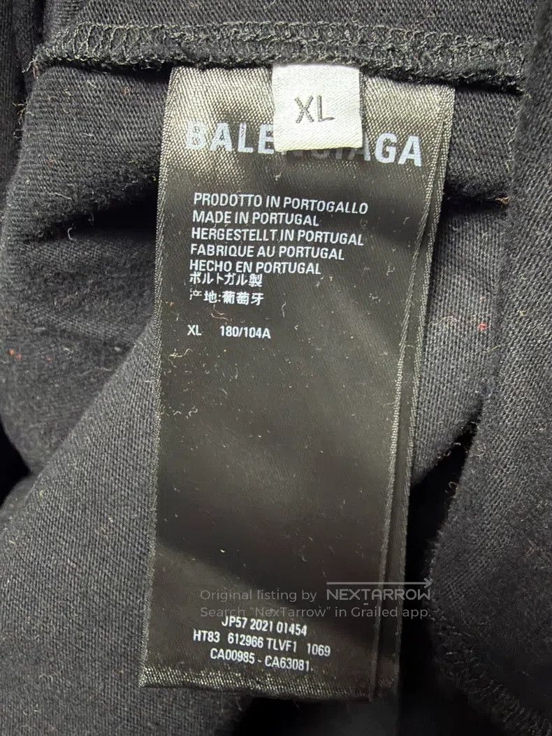 Balenciaga Balenciaga Black Short Sleeve T-Shirt Size US XL / EU 56 / 4 - 4 Thumbnail