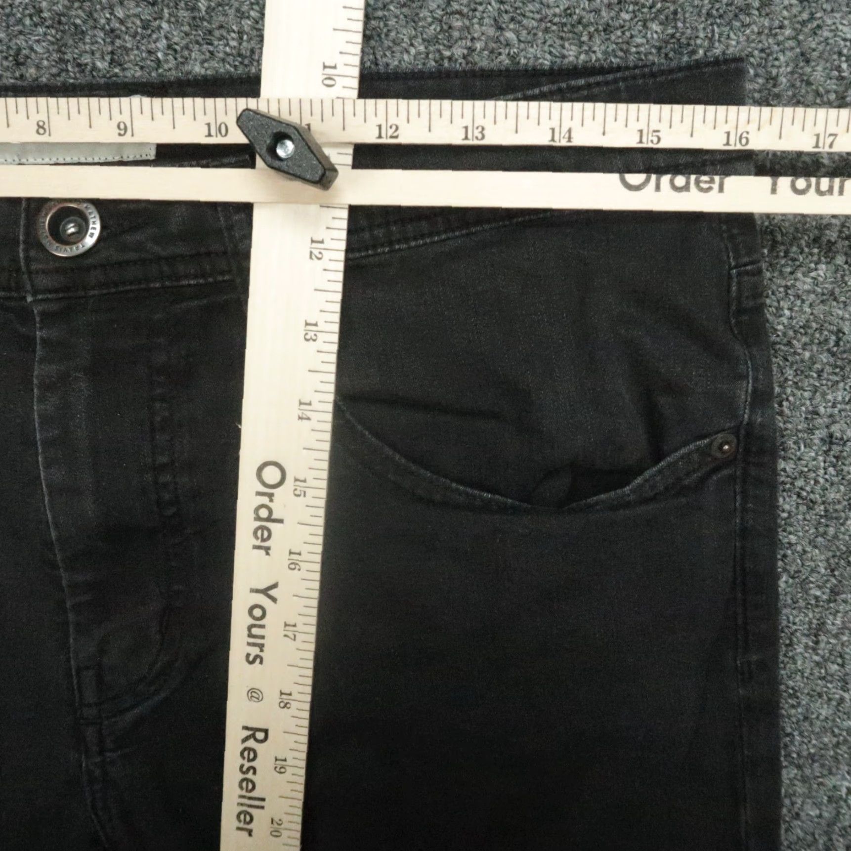 TravisMathew Travis Mathew Jeans 32x28 Black 5-Pocket Straight Denim Legacy Mens Size US 32 / EU 48 - 7 Thumbnail