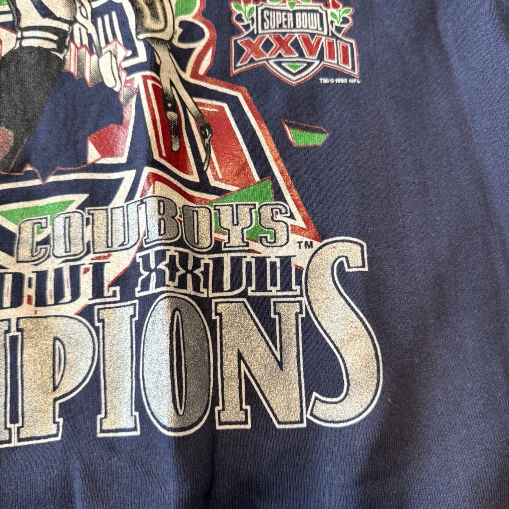 Nutmeg VINTAGE Nutmeg Cowboys XXVII Sweatshirt Mens XL Blue 90s Graphic Print Pullover NWT Size US XL / EU 56 / 4 - 4 Thumbnail