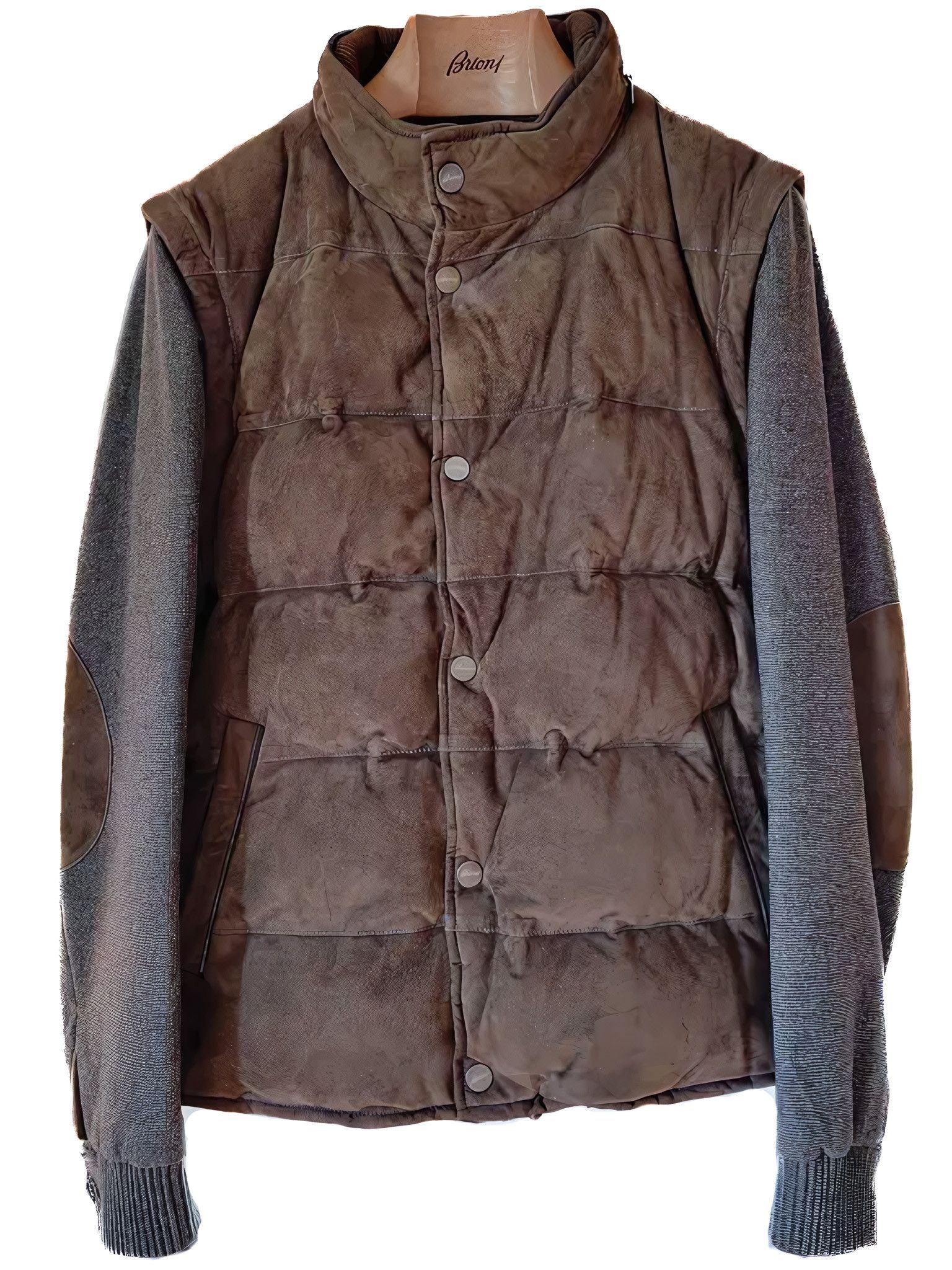 Brioni SUEDE LEATHER DOWN JACKET Size US L / EU 52-54 / 3 - 1 Thumbnail