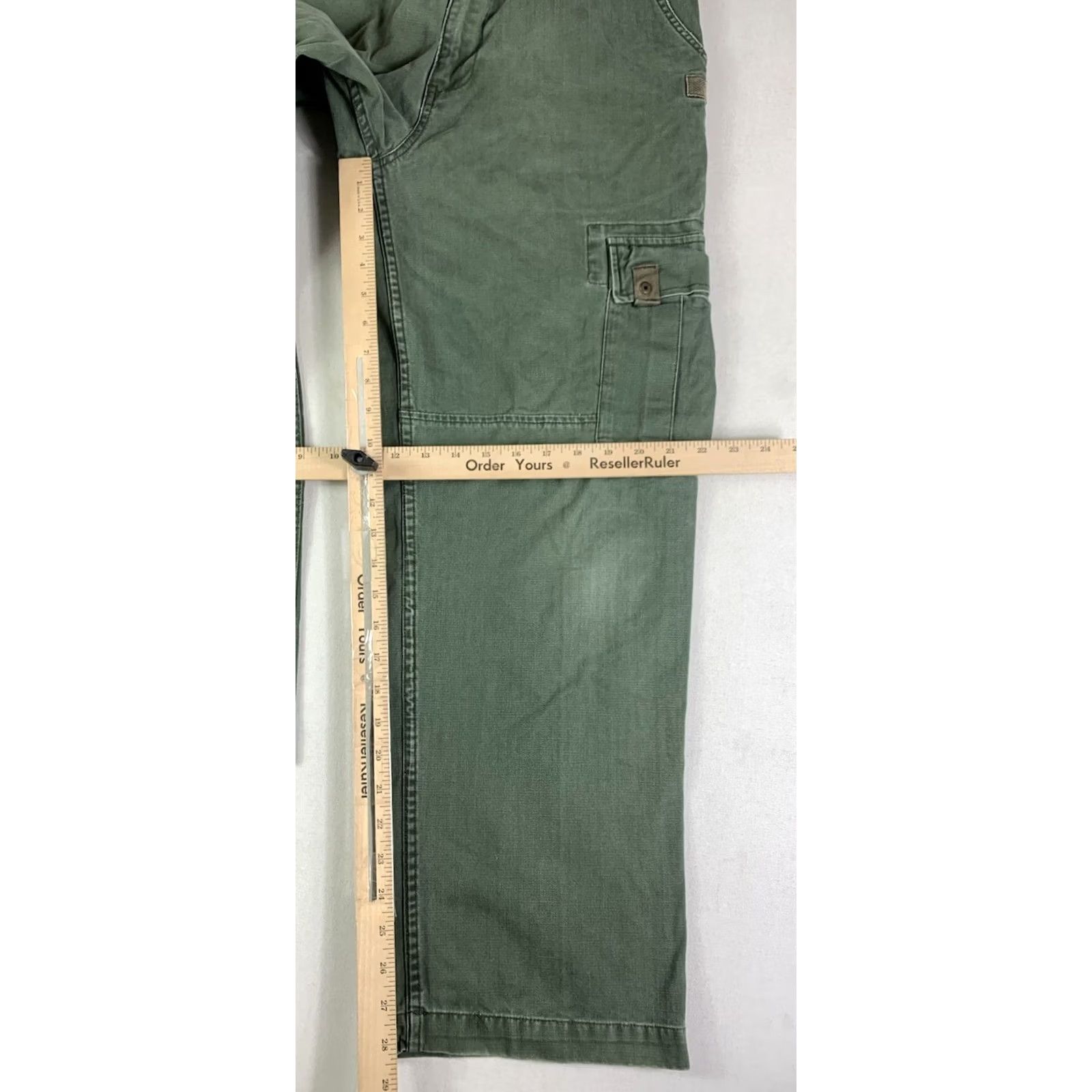Mossimo VINTAGE Mossimo Cargo Pant Men 32x29 Green Adjustable Waist Cotton Y2K Size US 32 / EU 48 - 5 Thumbnail