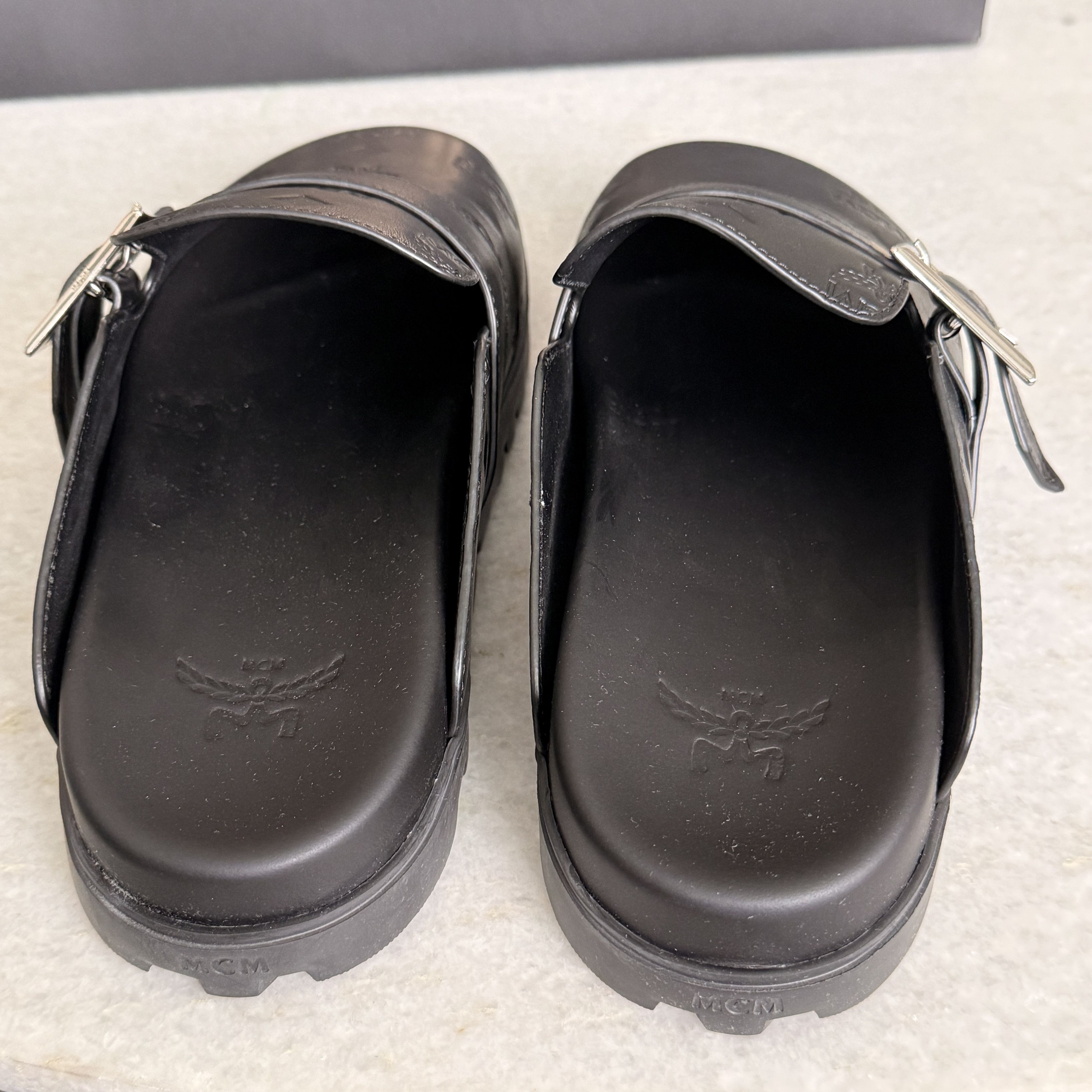 MCM MCM Leather Men’s Buckle Clogs (Flat Mule In Black) Size 45 Size US 12 / EU 45 - 15 Thumbnail