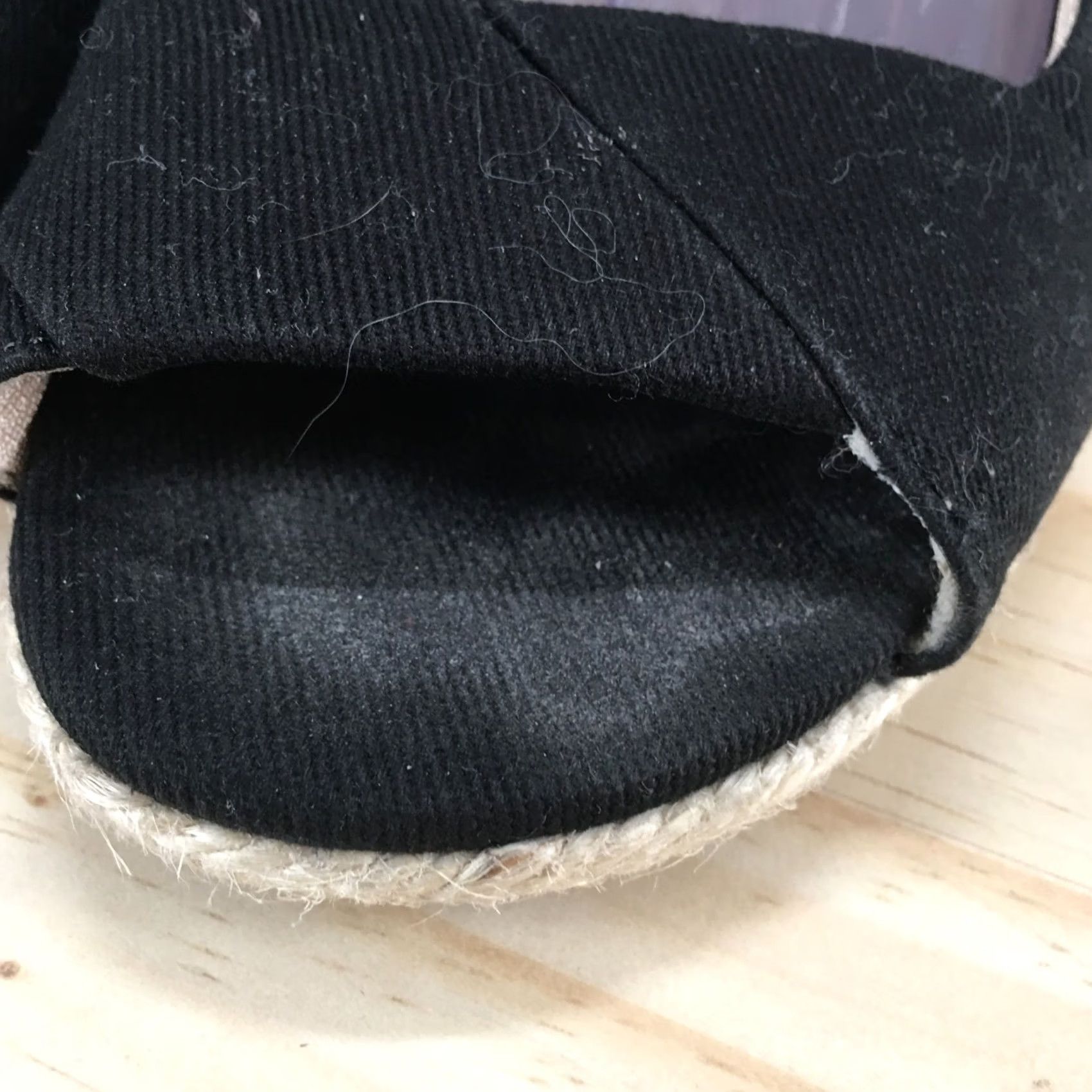 Vintage LifeStride Sandals Womens 11M Socialite Slingback Espadrille Wedge Black Casual Size US 11 / IT 41 - 5 Thumbnail