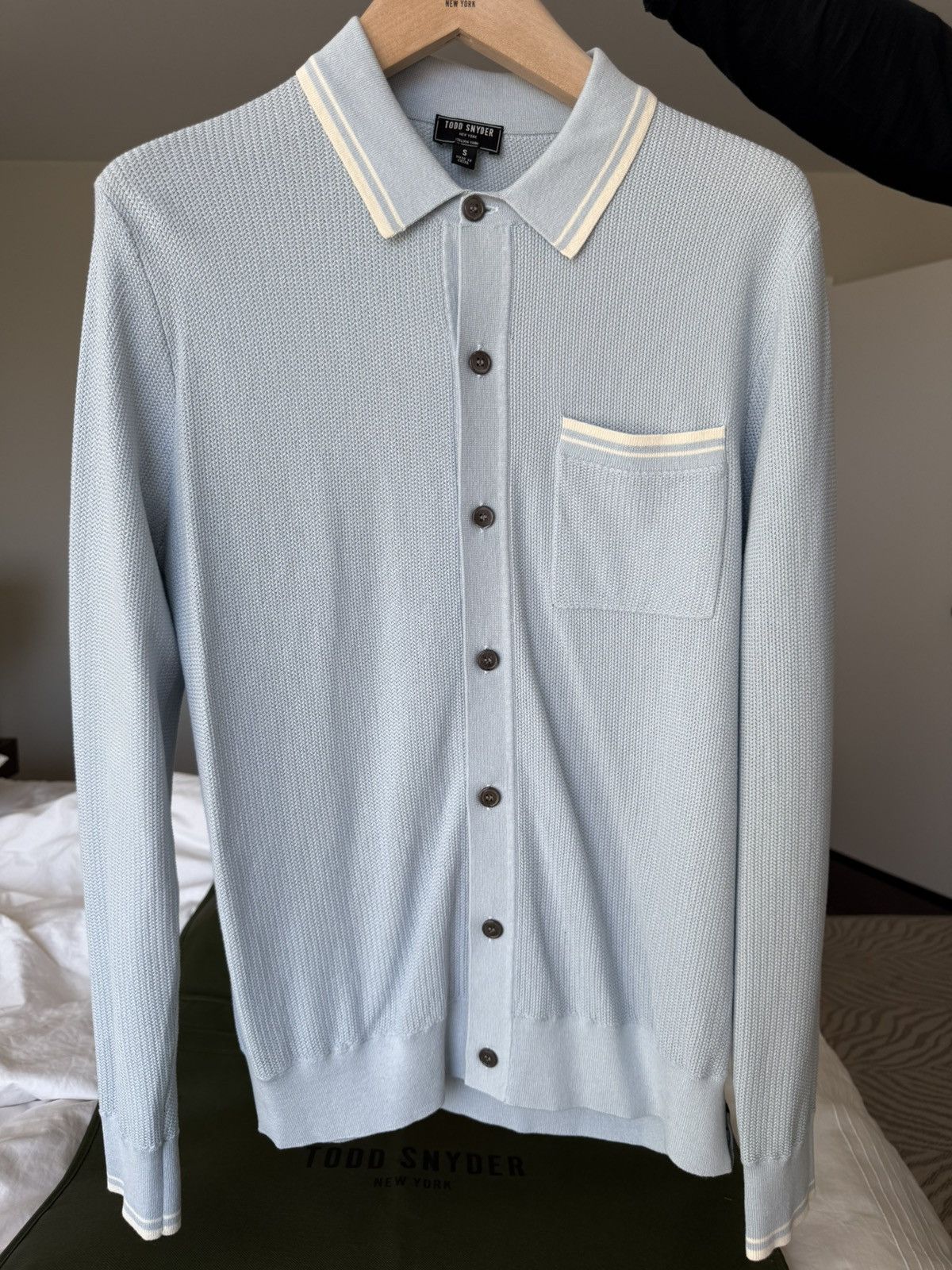 Todd Snyder Todd Snyder Cotton Silk Button ip Polo Size US S / EU 44-46 / 1 - 1 Thumbnail