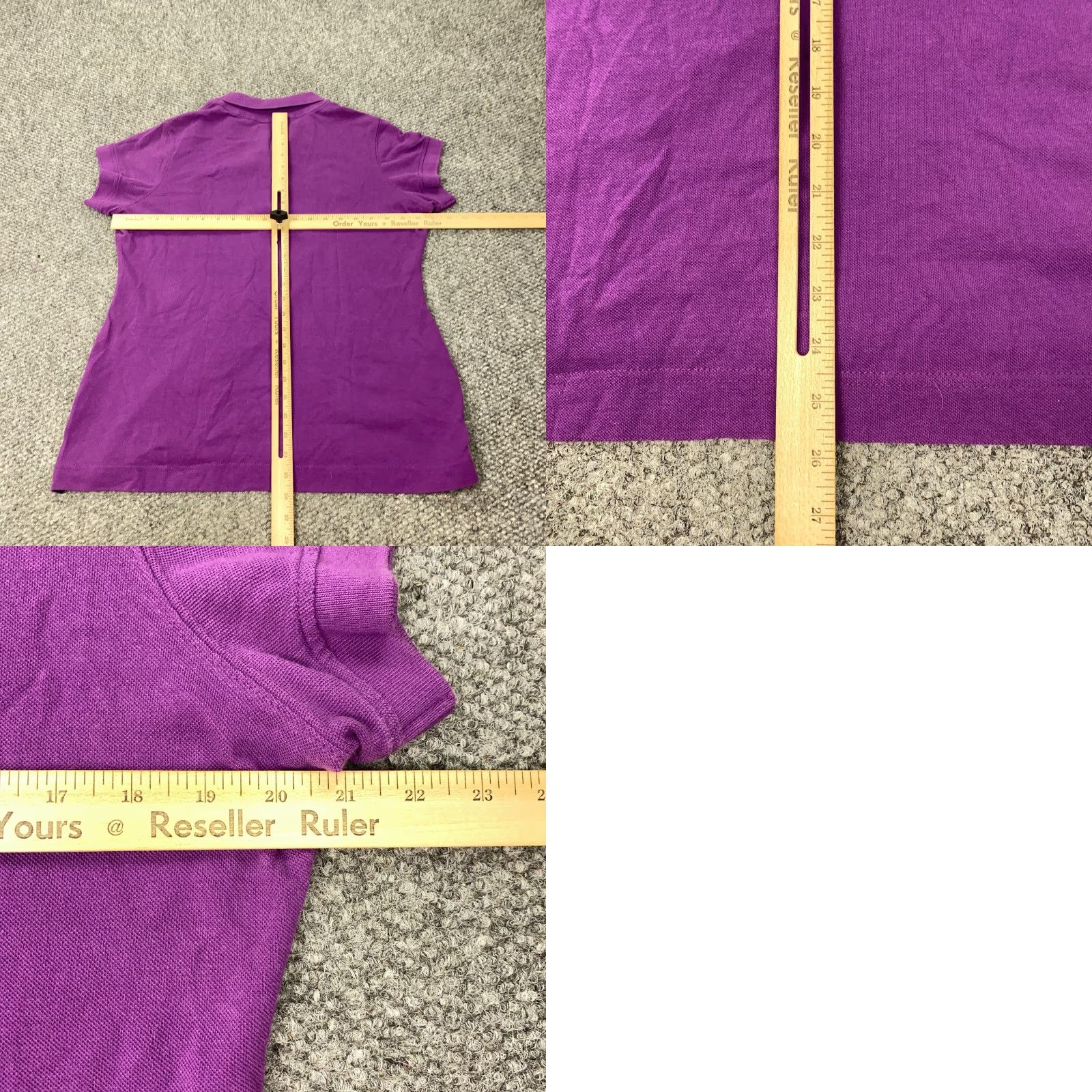 Coogi COOGI Womens Polo Shirt Size 1X Purple Cap Sleeve Retro 90s Short Sleeve Button Collared Jersey Cotton Polyester Vintage: No flaws noted Size XL / US 12-14 / IT 48-50 - 8 Thumbnail