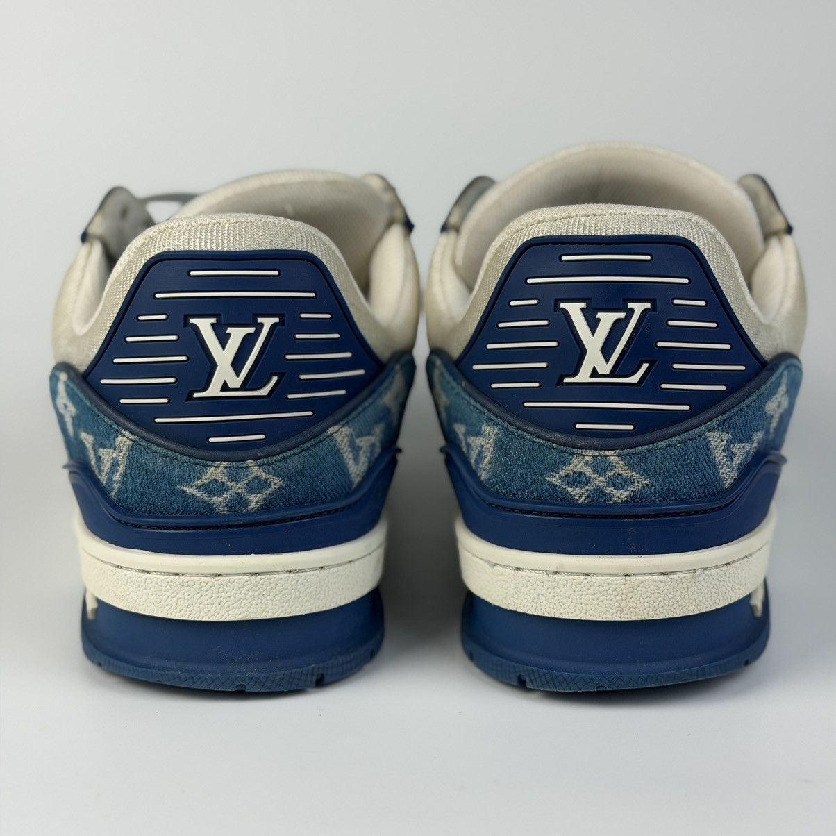 Louis Vuitton Louis Vuitton LV Trainer Blue Denim Monogram Size US 8.5 / EU 41-42 - 12 Thumbnail