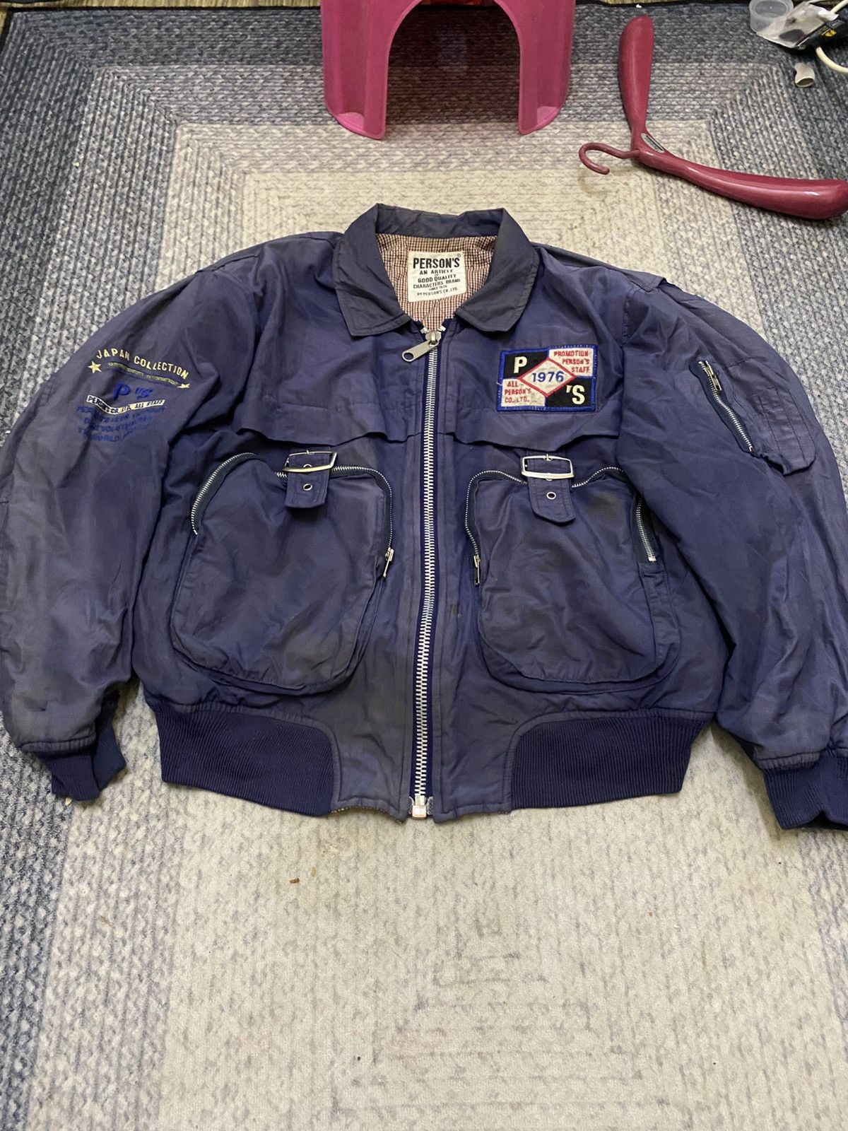 Vintage VINTAGE PERSONS REVERSIBLE BOMBER STYLE JACKET Size US M / EU 48-50 / 2 - 1 Thumbnail