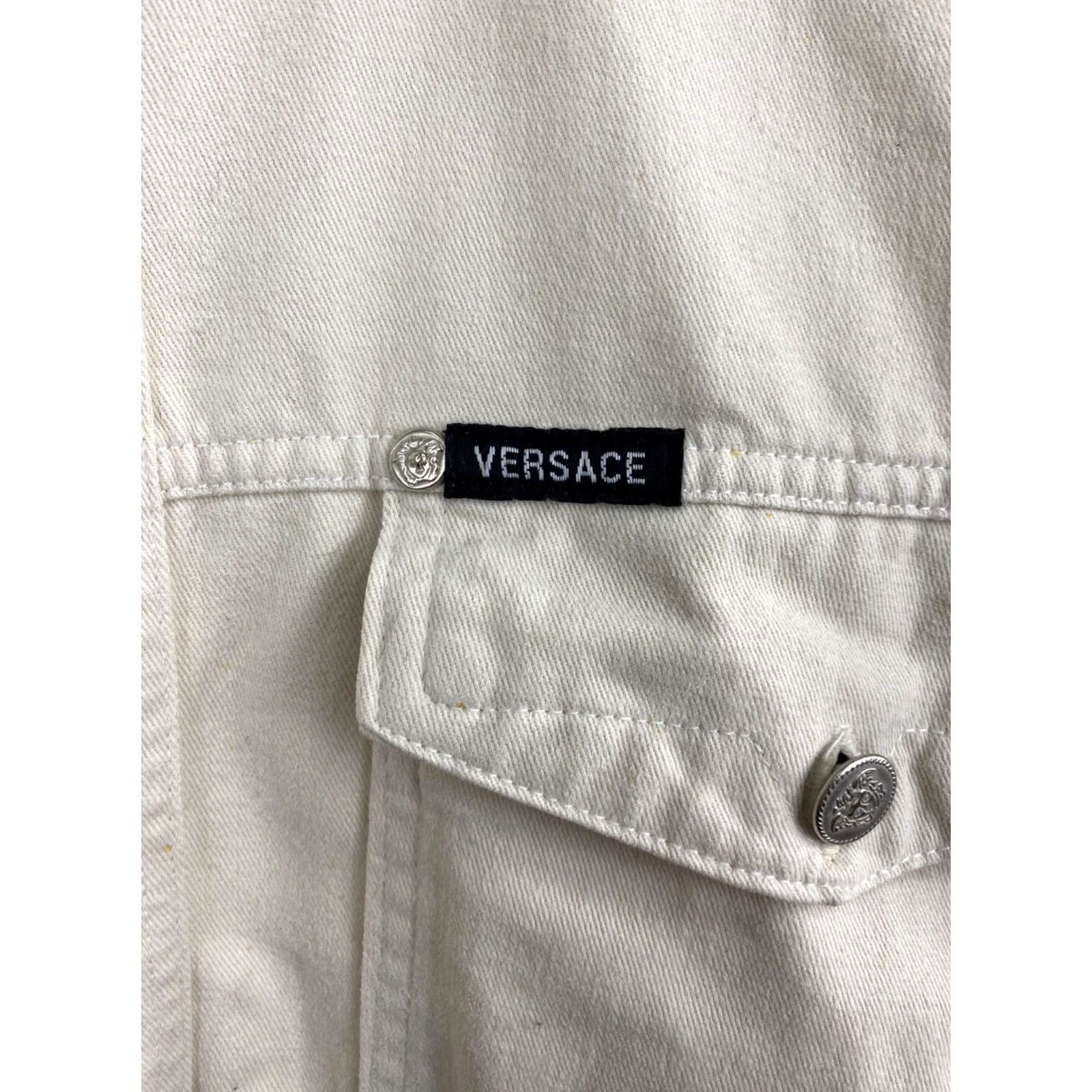 Versace Jeans Couture VINTAGE Versace Jeans Couture Overshirt Jacket Men XL Beige 90s Y2K Retro jacket Size US XL / EU 56 / 4 - 4 Thumbnail