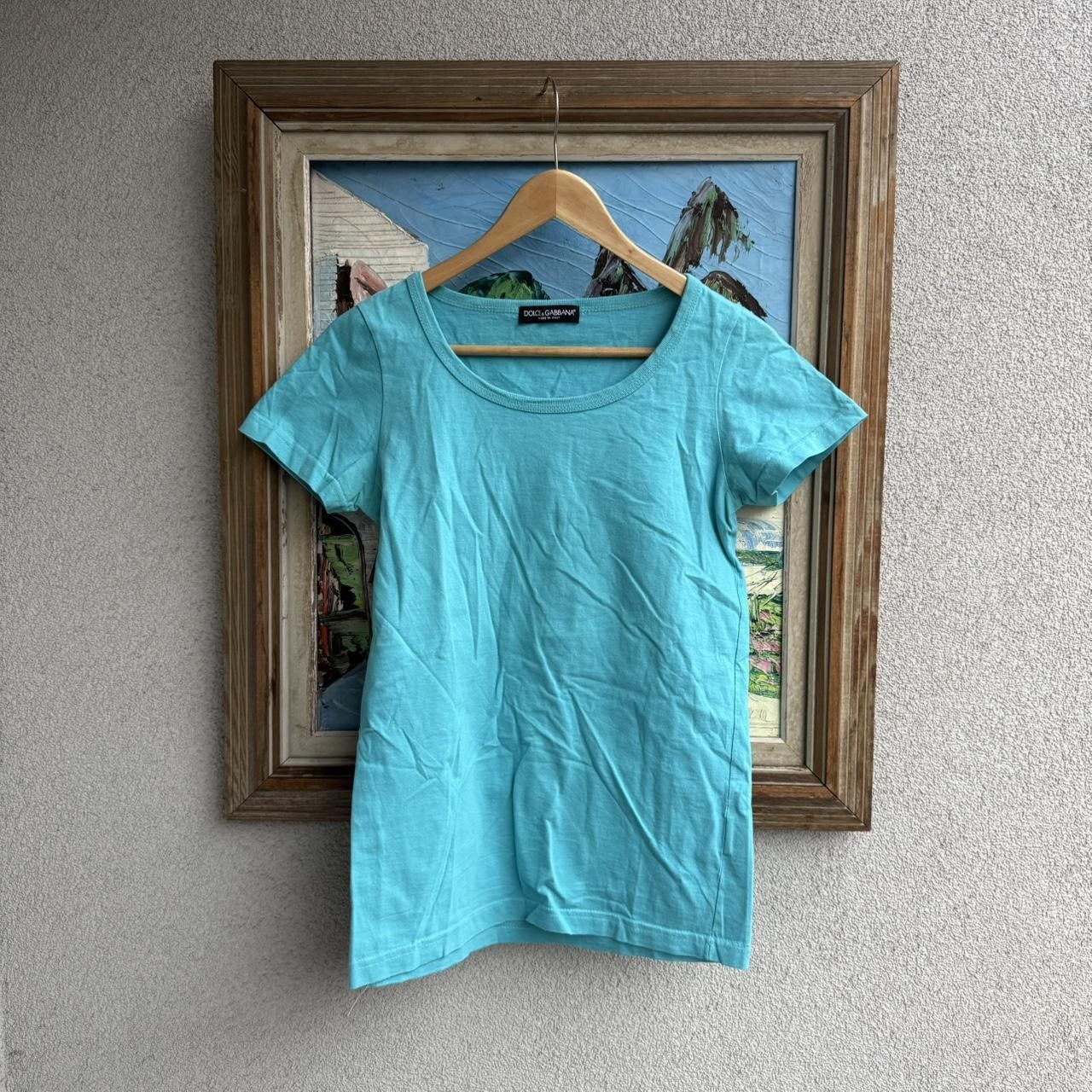 Dolce & Gabbana Dolce Gabbana Womans Blank T shirt Blue Size M / US 6-8 / IT 42-44 - 1 Thumbnail