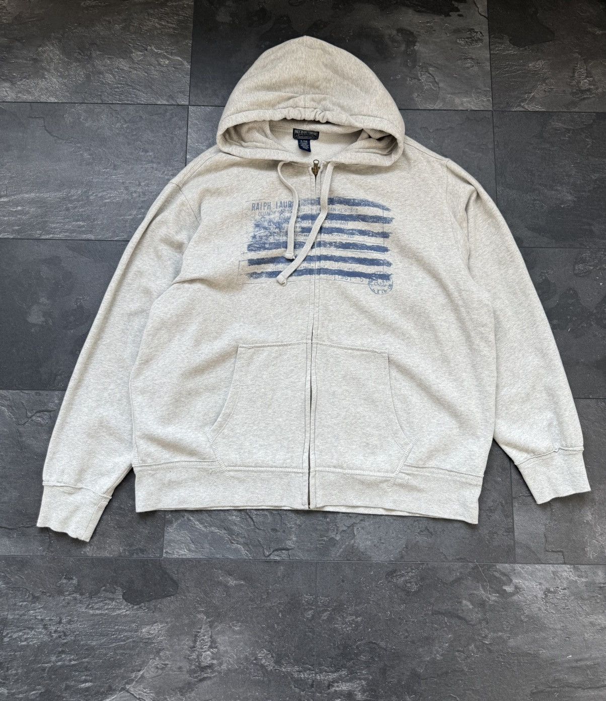 Polo Ralph Lauren × Vintage Vintage polo Ralph Lauren jeans rare big logo USA hoodie Size US XL / EU 56 / 4 - 1 Thumbnail