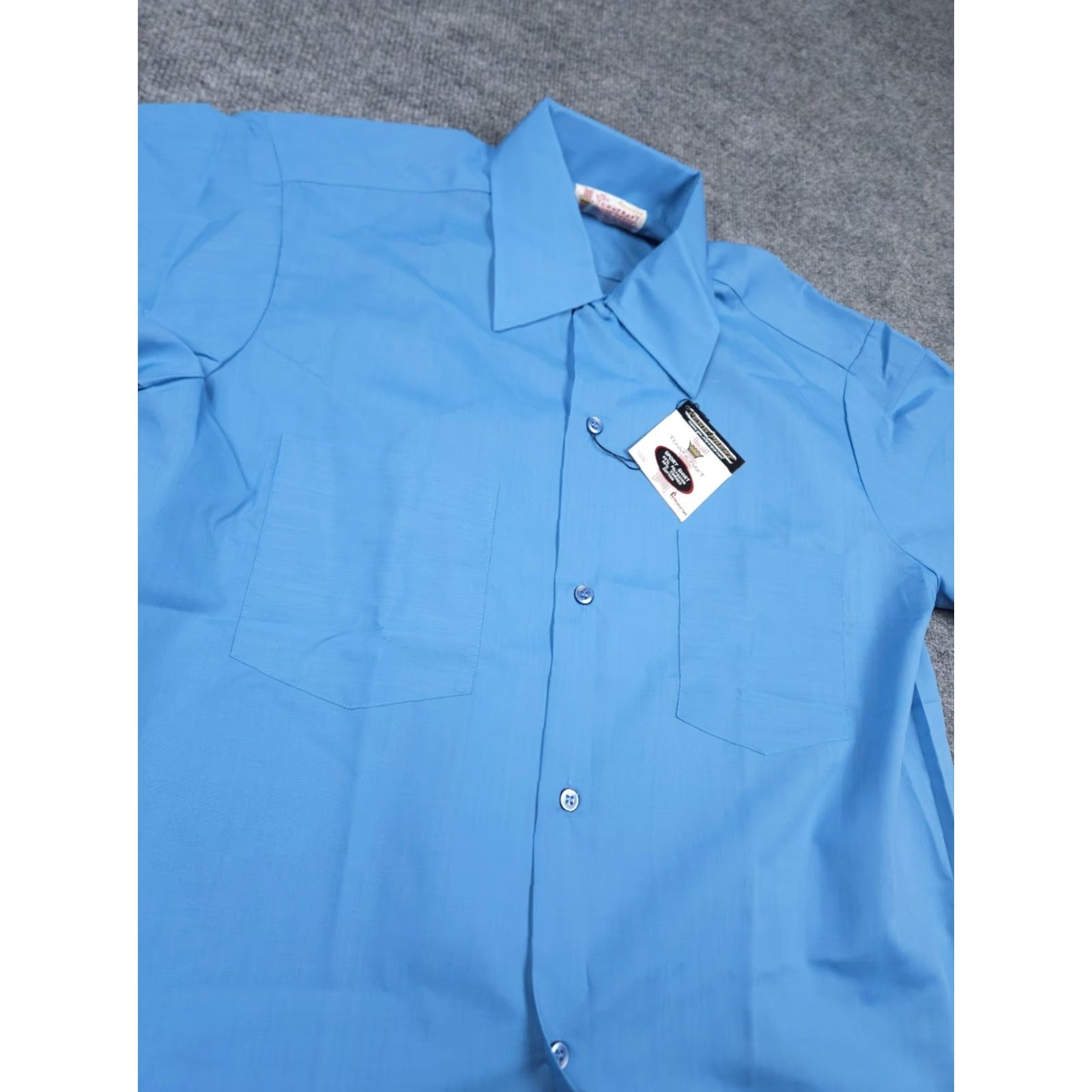 Vintage VINTAGE Penn-Prest Towncraft Shirt Mens Medium Blue Short Sleeve NWT Pennys Cotton Blend Rockabilly 1960s Button-Front Mens Size US M / EU 48-50 / 2 - 2 Thumbnail
