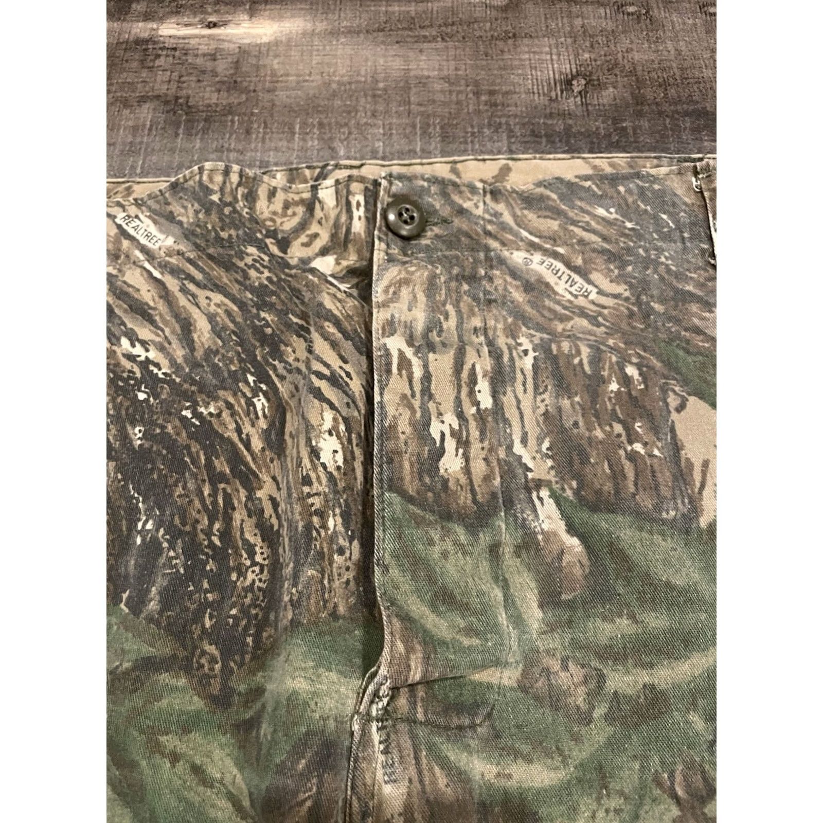 Vintage VINTAGE American Vintage Cargo Pants Mens XL 5-Pocket CA Miltary Wide-Leg Camouflage Camo Cotton Polyester USA 90s Workwear Baggy Distressed Size US 36 / EU 52 - 2 Thumbnail