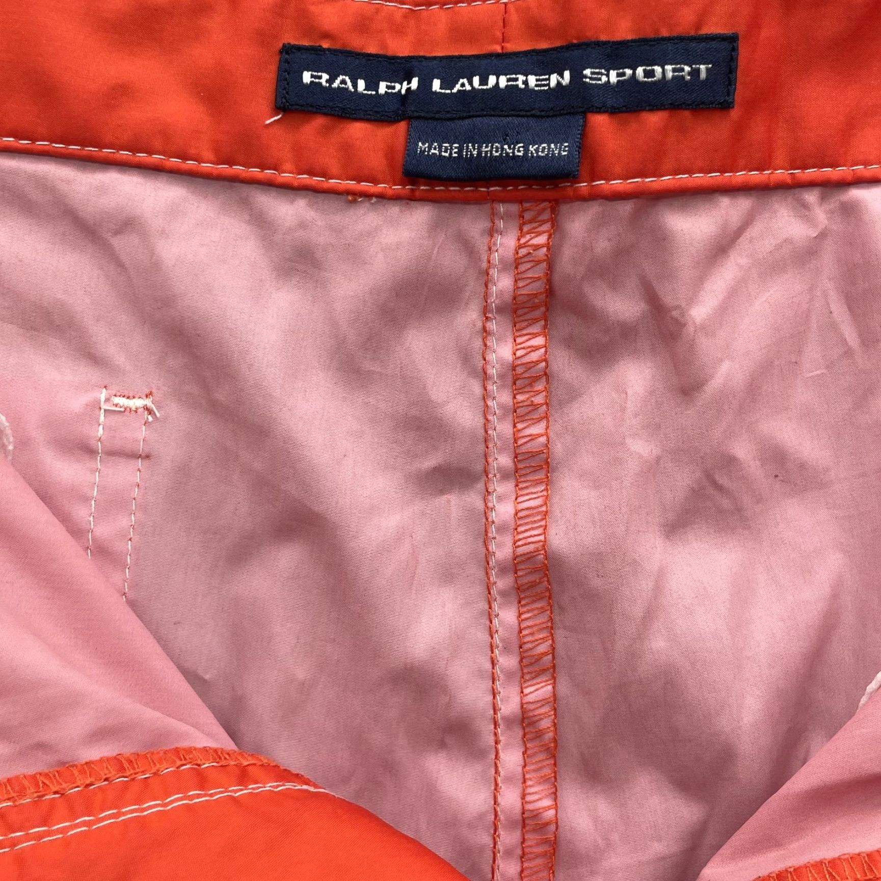 Polo Ralph Lauren VINTAGE Ralph Lauren Sport Pants Women 31x30 Orange Lightweight Retro Track Sportswear Size 24" / US 00 / IT 34 - 7 Thumbnail