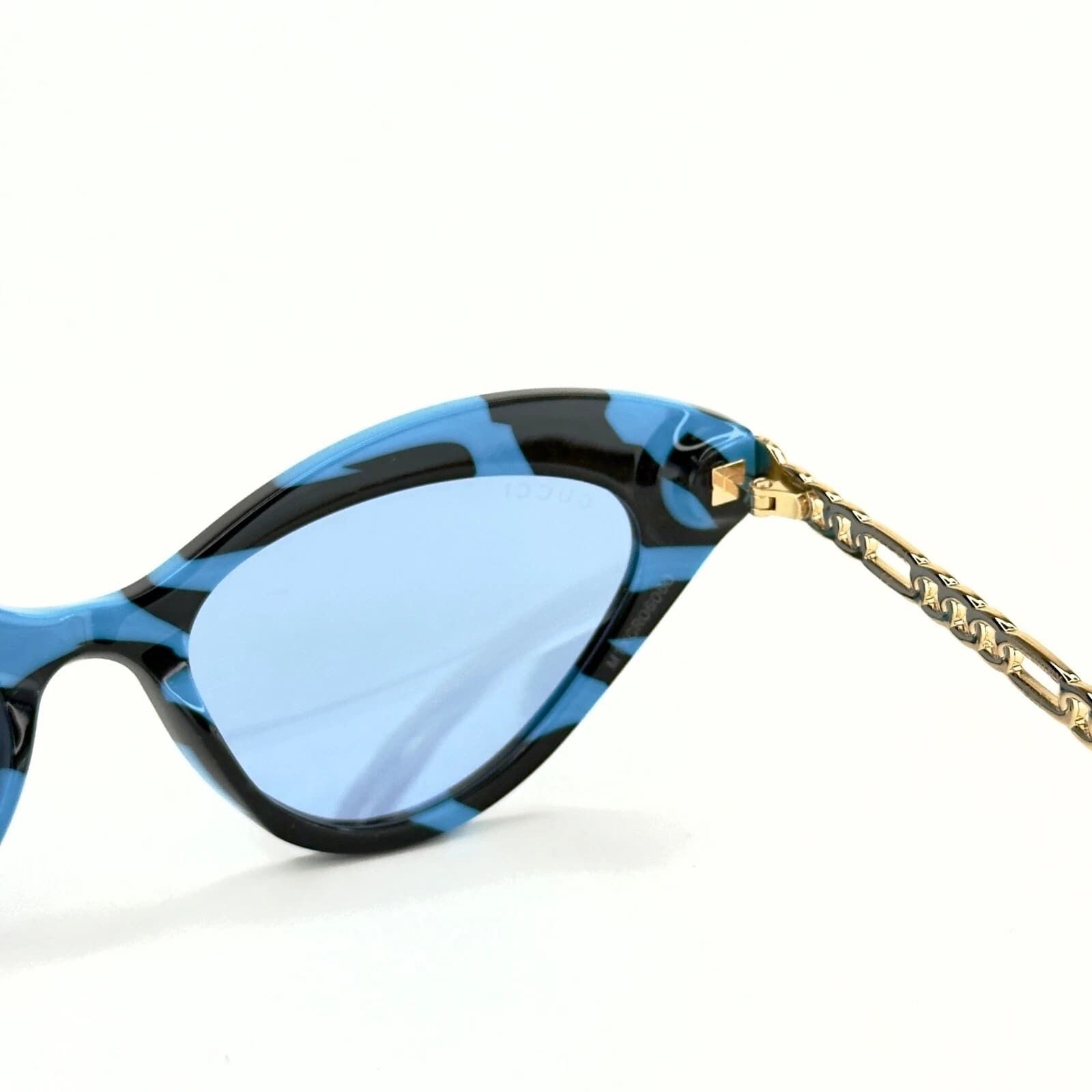 Gucci GUCCI GG0978S CHAIN 0978 Gold Black Blue Heart Charm 005 Size ONE SIZE - 5 Thumbnail