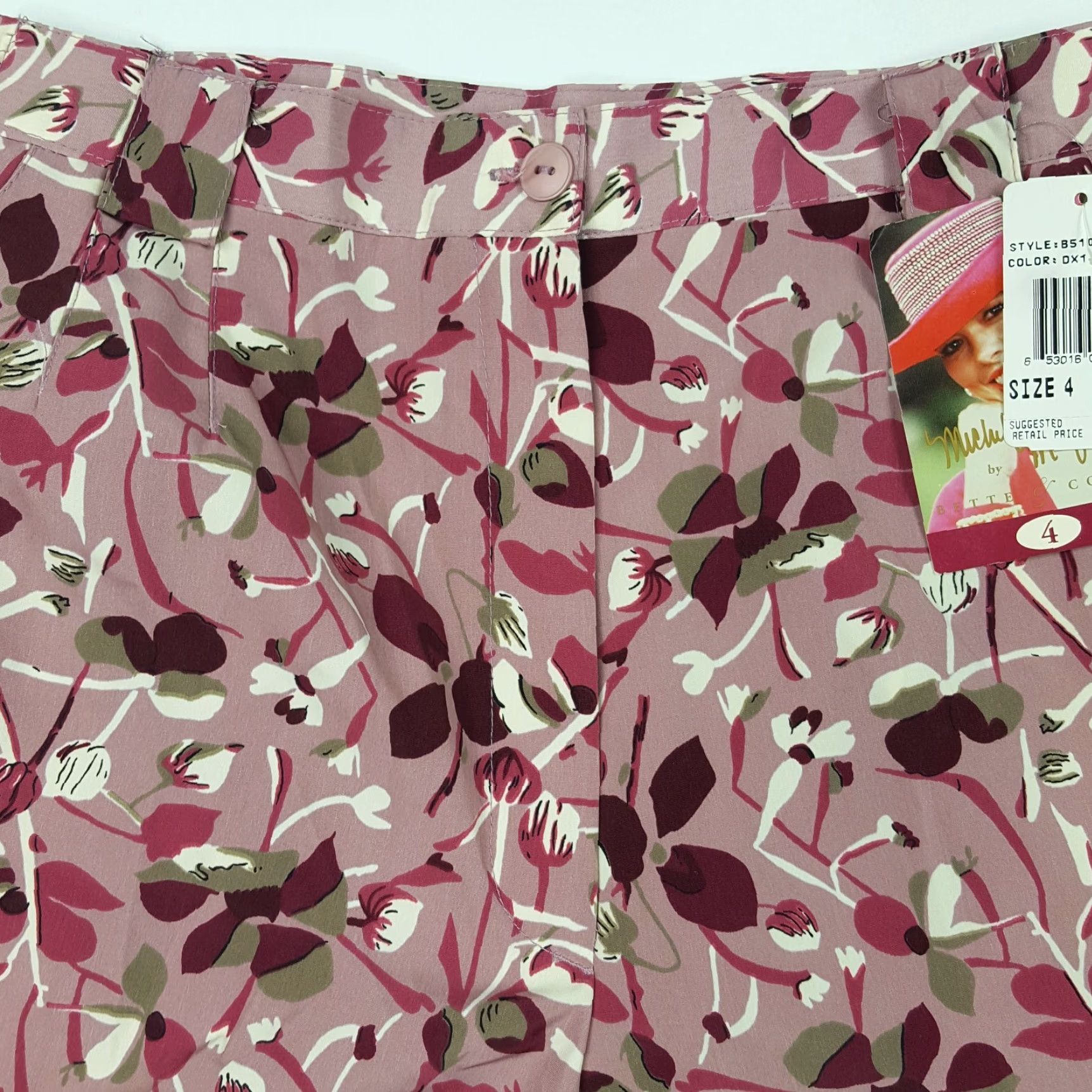 Vintage VINTAGE Bette & Court Golf Women’s Size 4 Pink Cherry Blossom Retro Outdoor Shorts Size 26" / US 2 / IT 38 - 2 Thumbnail