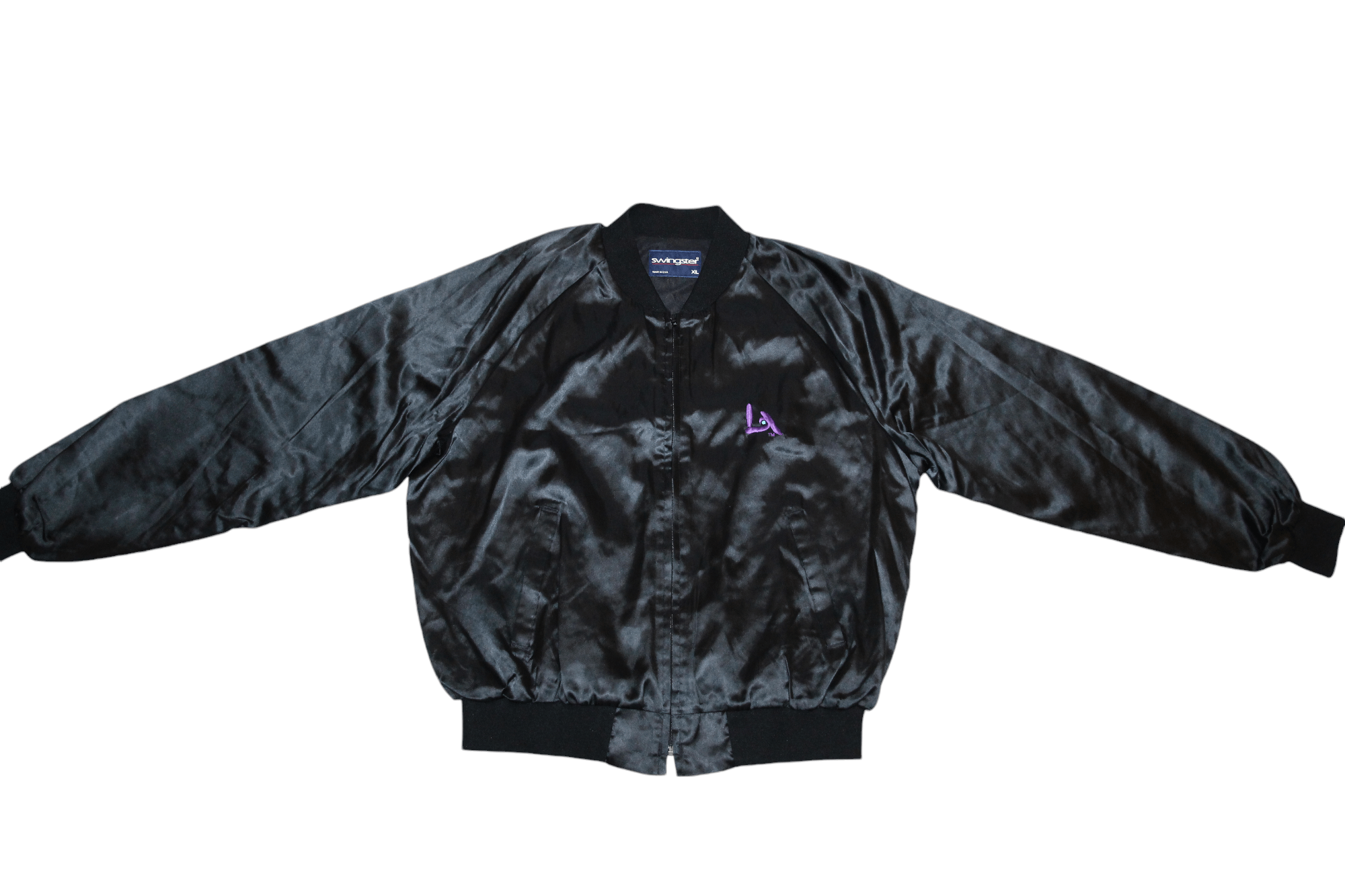 Vintage VTG Swingster L.A. on Location atlas satin bomber jacket Size US XL / EU 56 / 4 - 6 Thumbnail