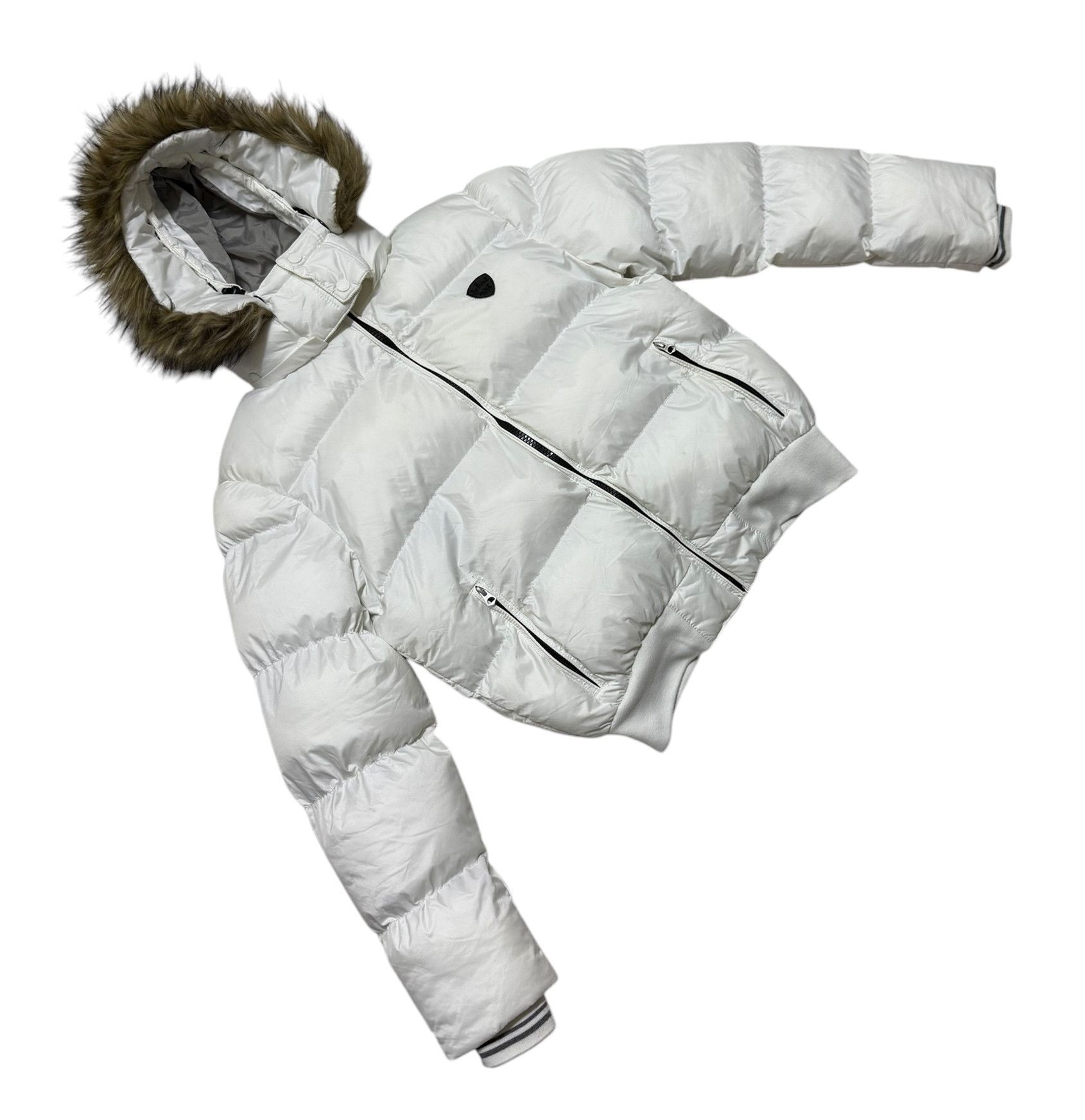 Schott Schott Puffer Down Shearling Hoodie Bomber Jacket Size US M / EU 48-50 / 2 - 4 Thumbnail