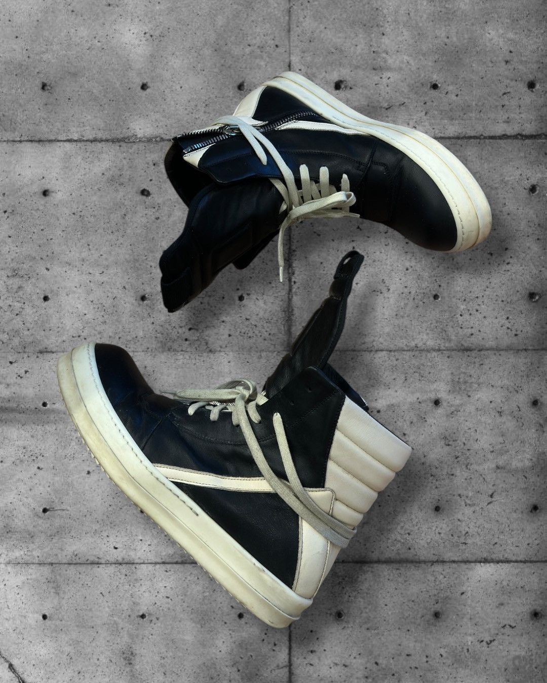 Rick Owens Rick Owens Geobasket 2025 Sneakers Black Milk Size 43 Size US 10 / EU 43 - 2 Thumbnail