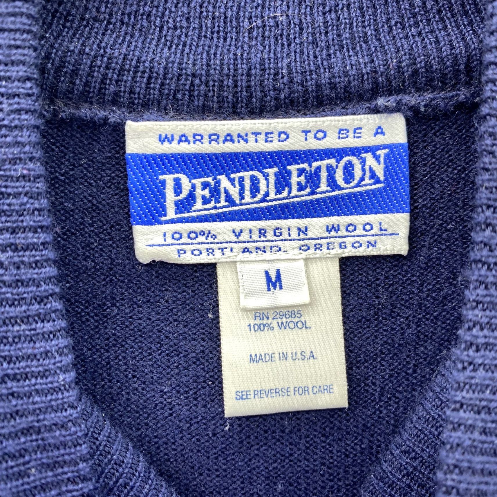 Pendleton Vintage Pendleton 100% Virgin Wool Sweater Womens Medium Blue Knit Corpcore Cozy Size M / US 6-8 / IT 42-44 - 2 Thumbnail