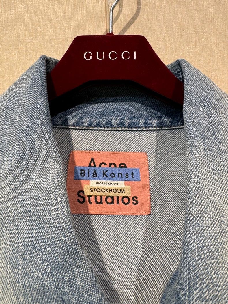 Acne Studios Acne Studios Washed denim silhouette denim jacket Size US M / EU 48-50 / 2 - 2 Thumbnail