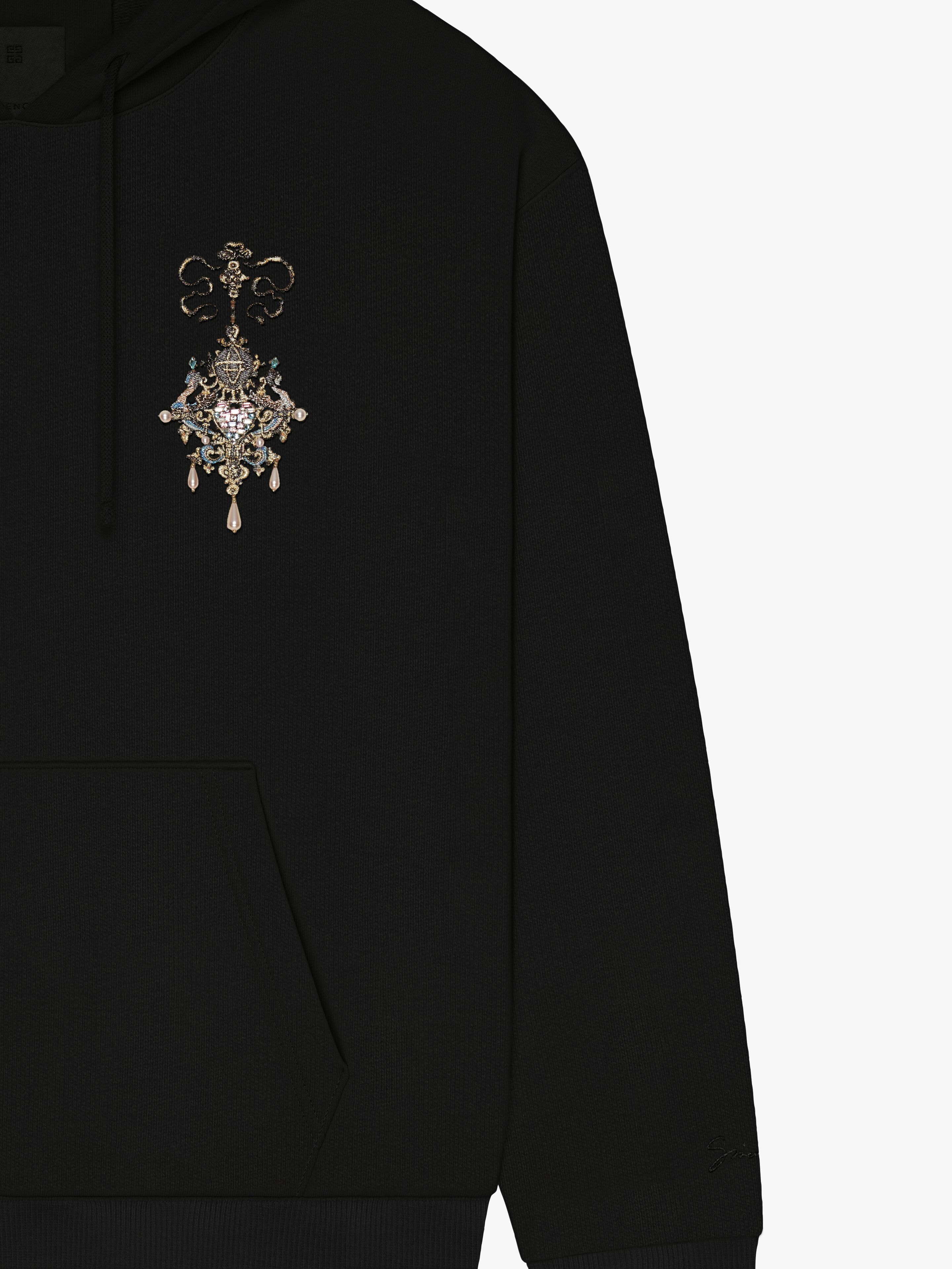 Givenchy o1srvl11e0725 Boxy Fit Hoodie in Black Size US XXL / EU 58 / 5 - 5 Thumbnail