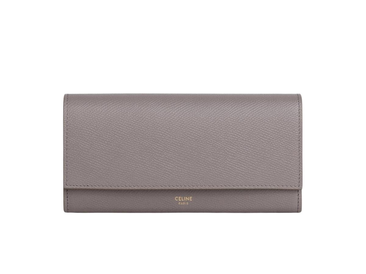 Celine o1bcso1str0725 10B563BEL Size: OS / Long Flap Wallet Pebble Size ONE SIZE - 1 Thumbnail