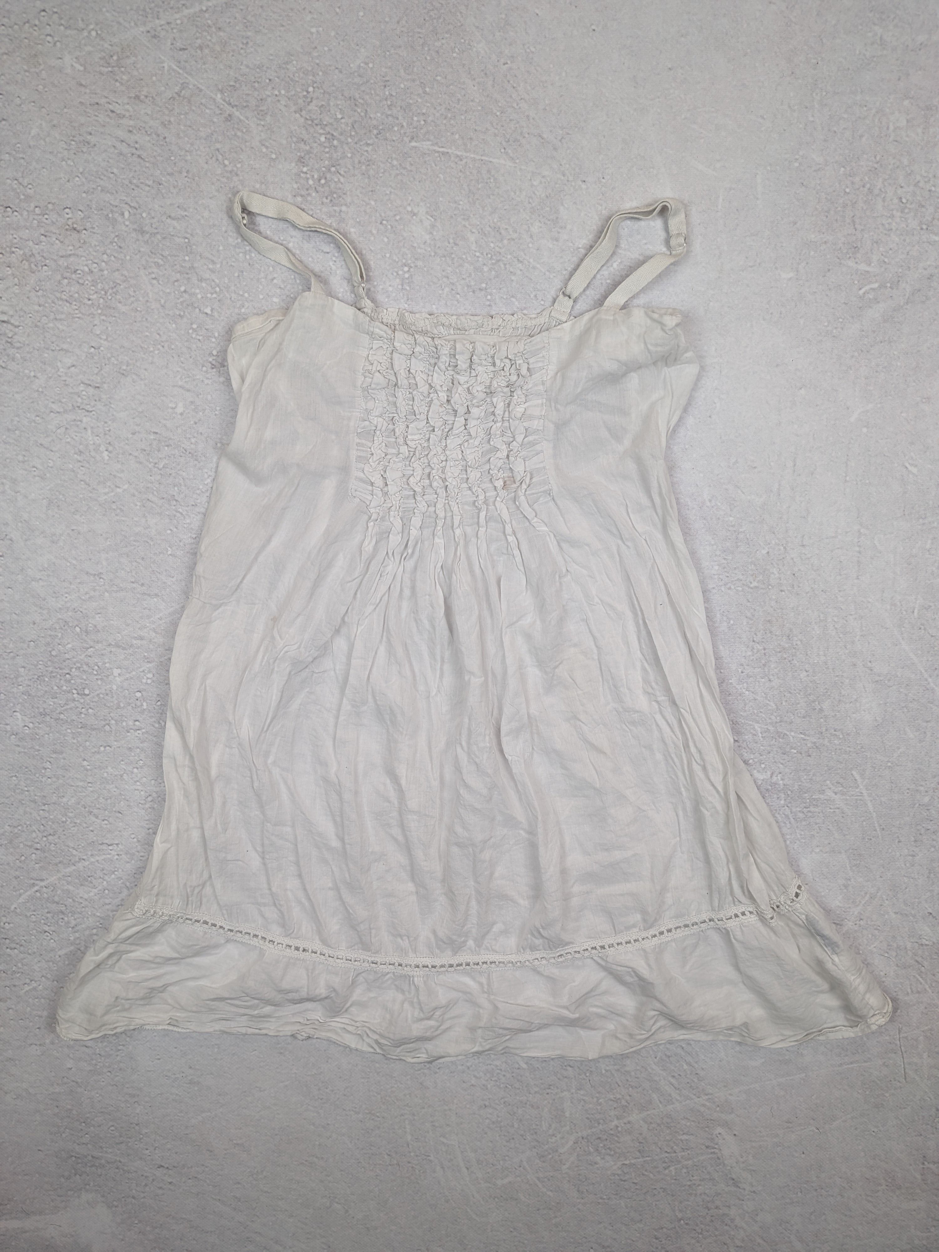 Other Boho Hippie Sundress White Vintage Y2K Size S / M Size M / US 6-8 / IT 42-44 - 1 Thumbnail