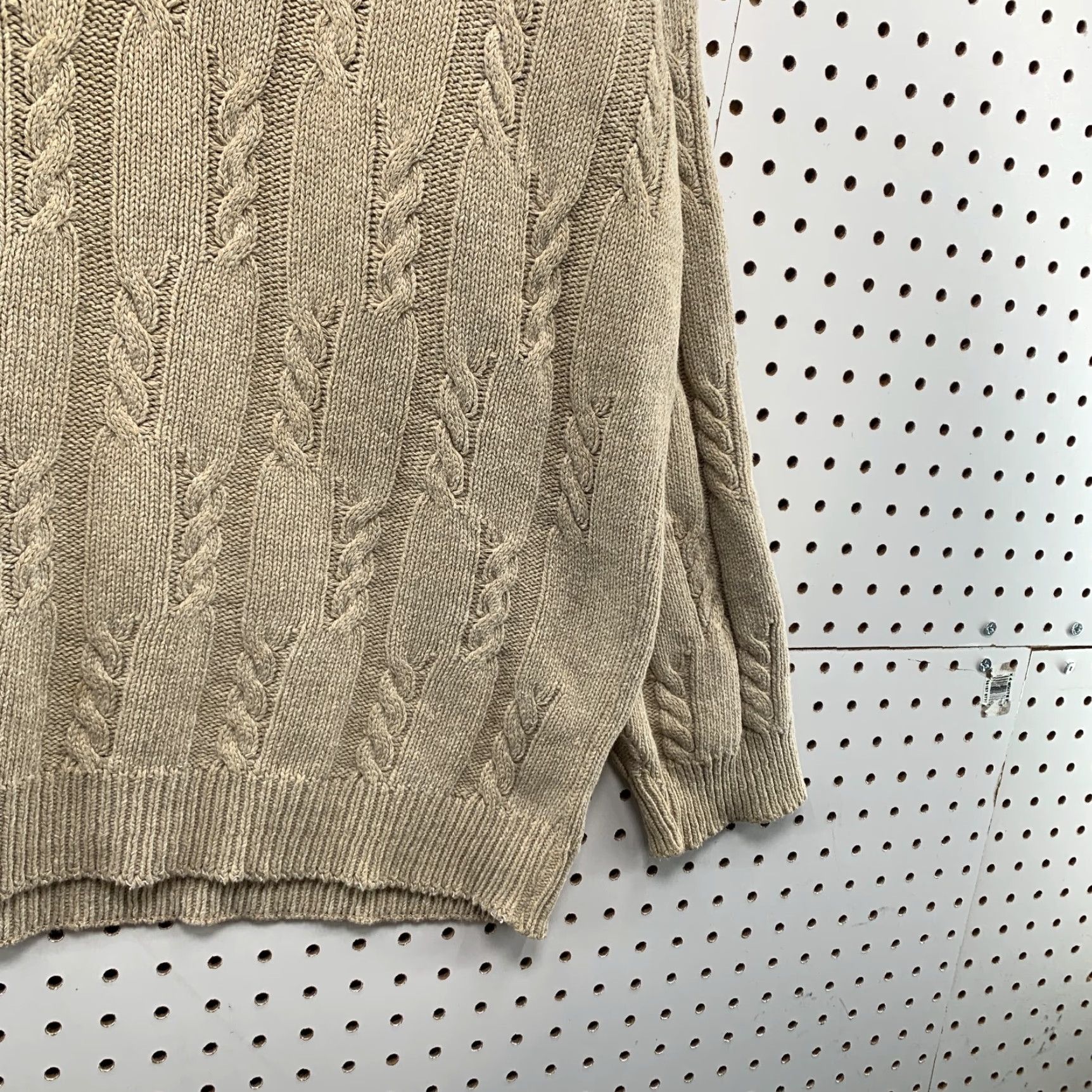 Ralph Lauren VINTAGE Ralph Lauren Knit Sweater Mens Large Brown Oversized Cable-Knit Crew Neck Pullover Size US L / EU 52-54 / 3 - 7 Thumbnail
