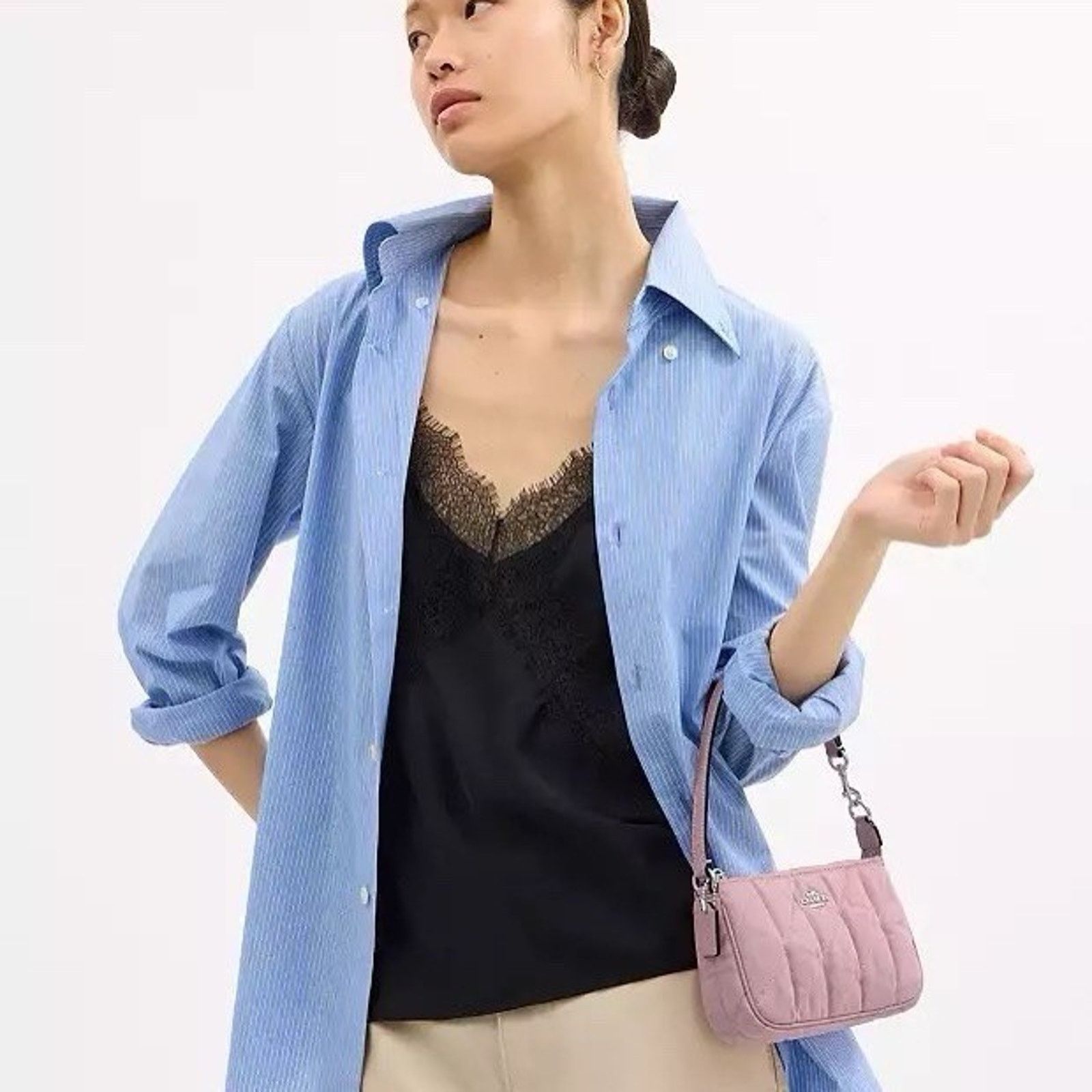 Coach NWT Coach Nolita 19 CBK58 Denim smooth leather Carnation Size ONE SIZE - 7 Thumbnail