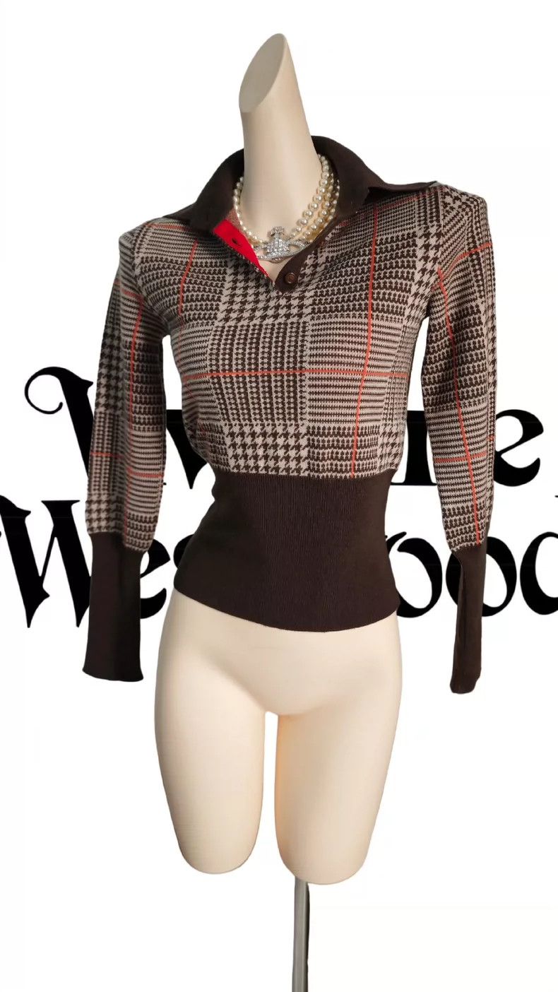 Vivienne Westwood Vivienne Westwood Brown checkered sweater Size S / US 4 / IT 40 - 3 Thumbnail
