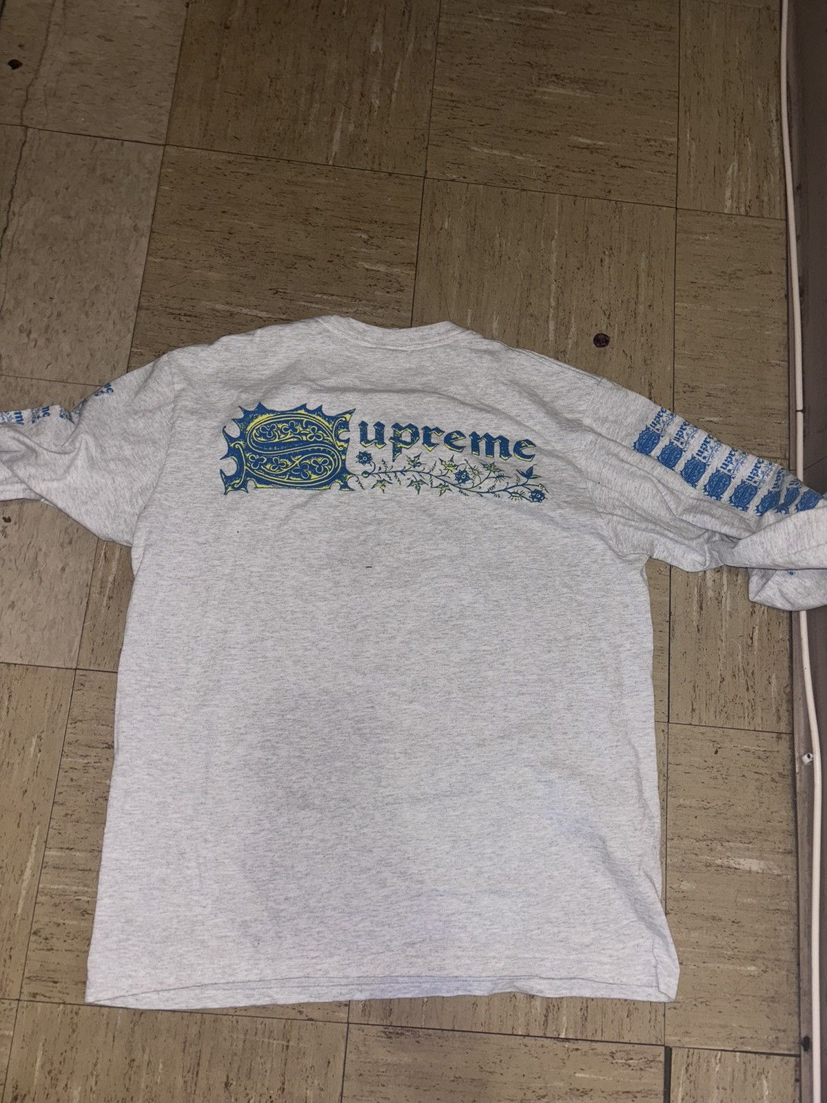 Supreme Supreme Saint Sebastian Long-Sleeve Tee 'Ash Grey' Size US M / EU 48-50 / 2 - 7 Thumbnail