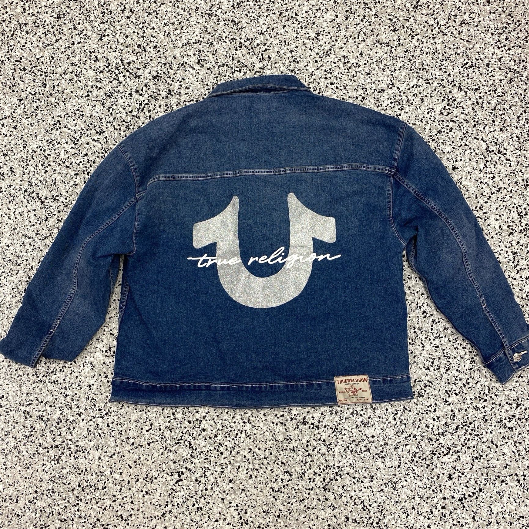 True Religion True Religion Womens Jacket Denim Glitter Oversized Size XLarge NWT Size XL / US 12-14 / IT 48-50 - 6 Thumbnail