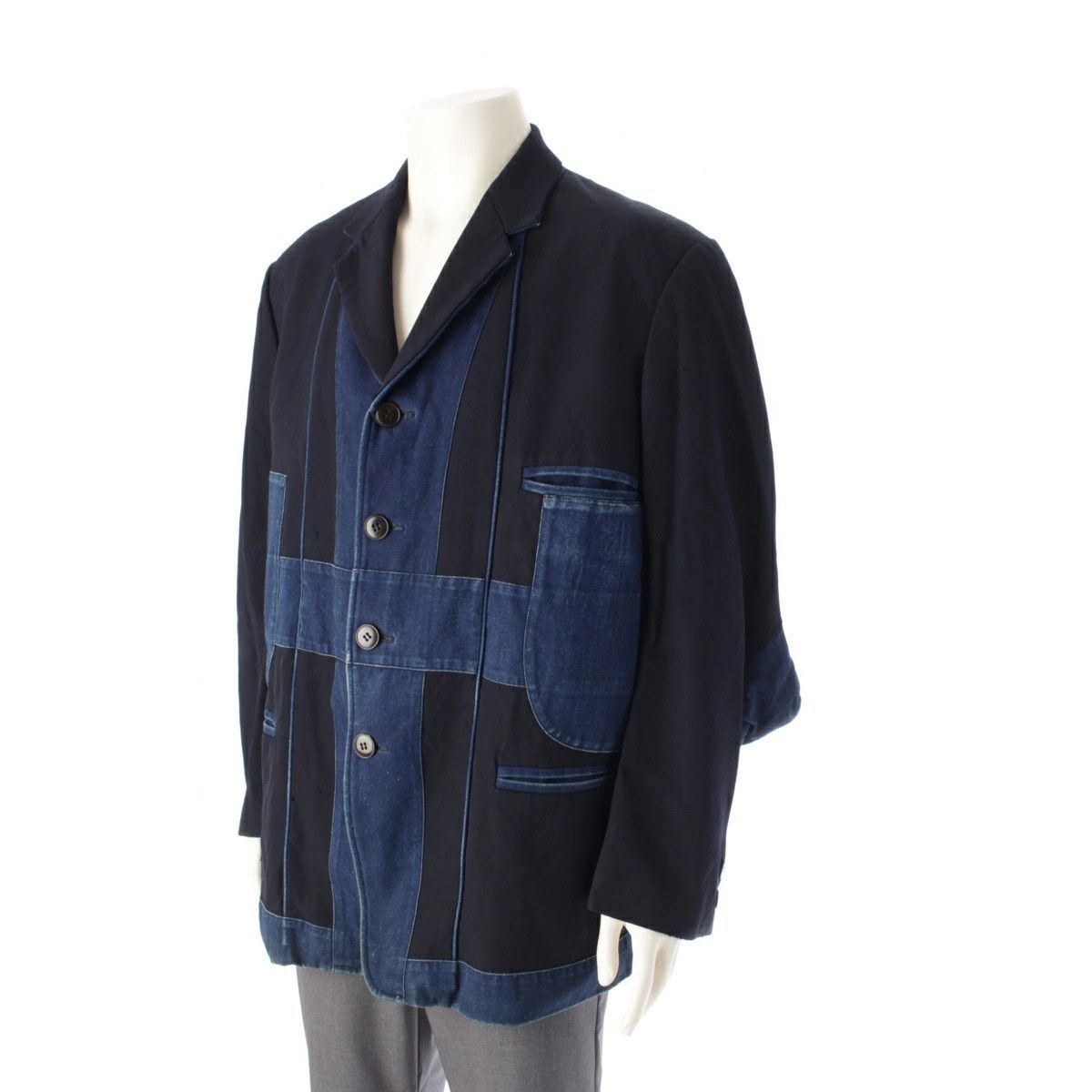 Yohji Yamamoto Yohji Yamamoto Pour Homme 96AW Oversized Tailored Jacket Size US S / EU 44-46 / 1 - 2 Thumbnail