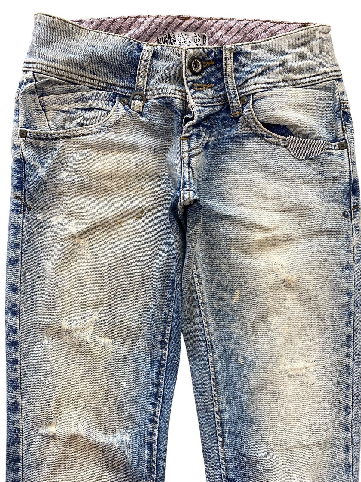 Japanese Brand Denim Rules Light Wash High Waist Boot Cut Style Jeans Size 28" / US 6 / IT 42 - 2 Thumbnail