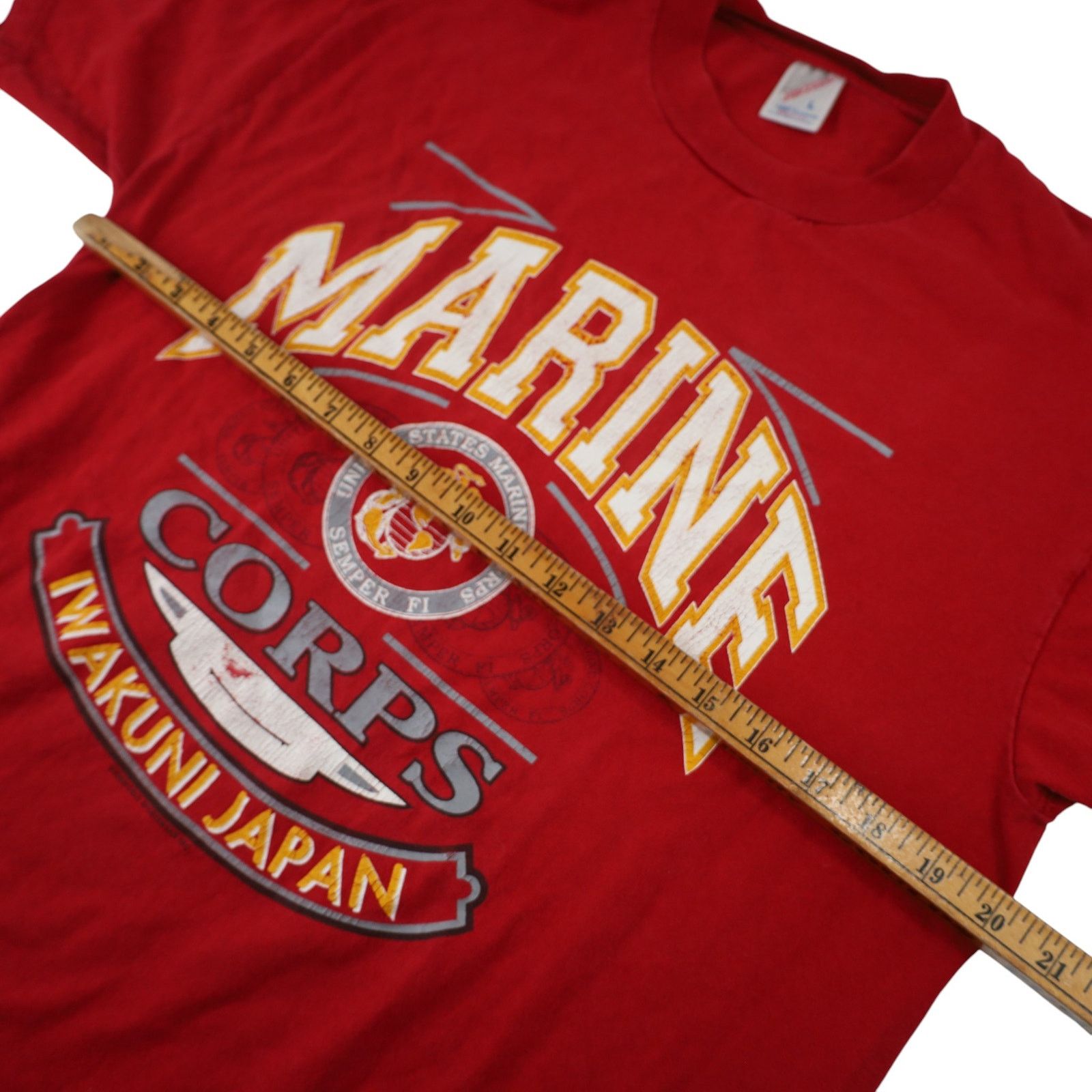 Vintage VTG United States Marine Corps Iwakuni Japan Graphic T Shirt Size US L / EU 52-54 / 3 - 6 Thumbnail