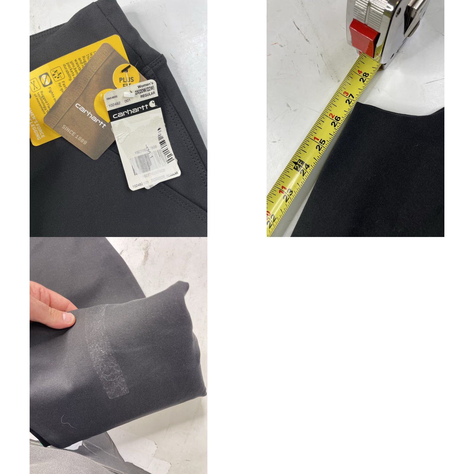 Carhartt NWT Carhartt Pants Women's 2X Force Utility Pant 102482 Stretch Black Workwear Tapered Leg Logo - Regular Fit, Plus Size Size 40" / US 18 - 8 Thumbnail
