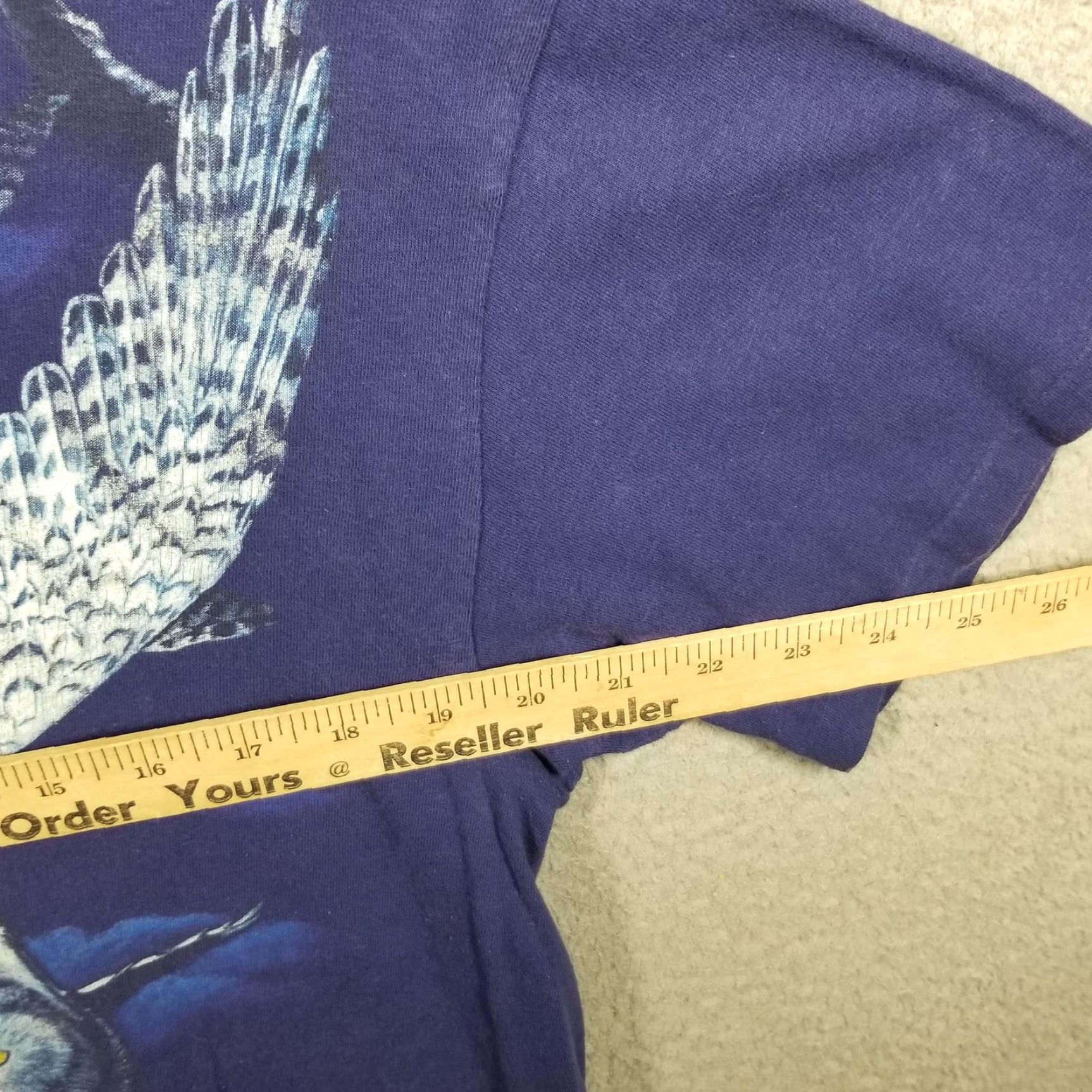 Hanes VINTAGE Hanes Beefy-T Shirt Mens Large Purple Owl Graphic 90s Crew Neck Short Sleeve Cotton USA Mens Size US L / EU 52-54 / 3 - 6 Thumbnail